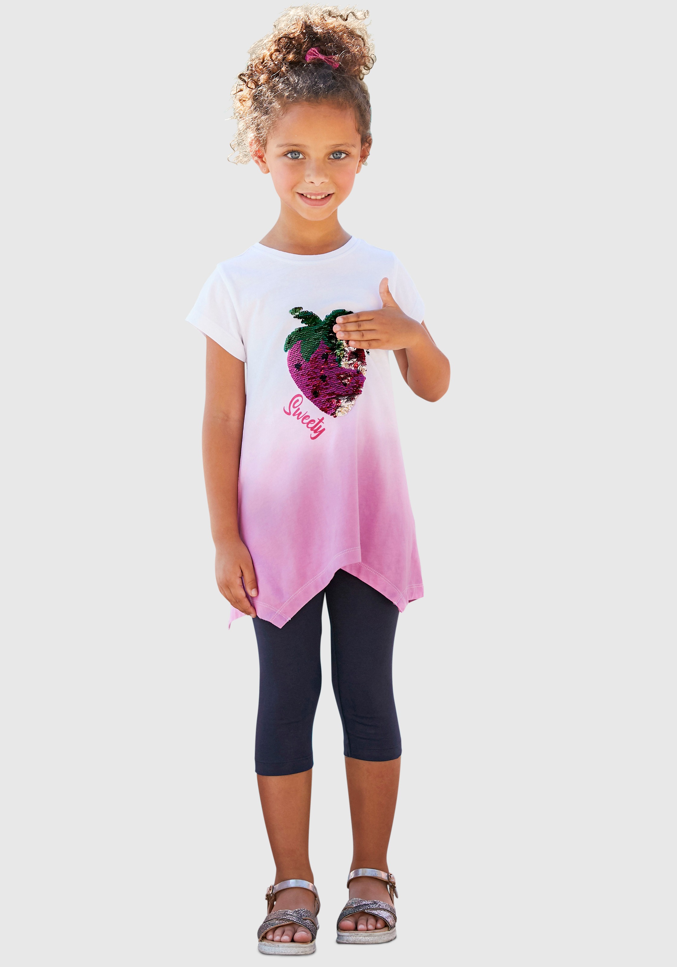 Image of KIDSWORLD Shirt & Leggings, (Set), mit Wendepailletten bei Ackermann Versand Schweiz