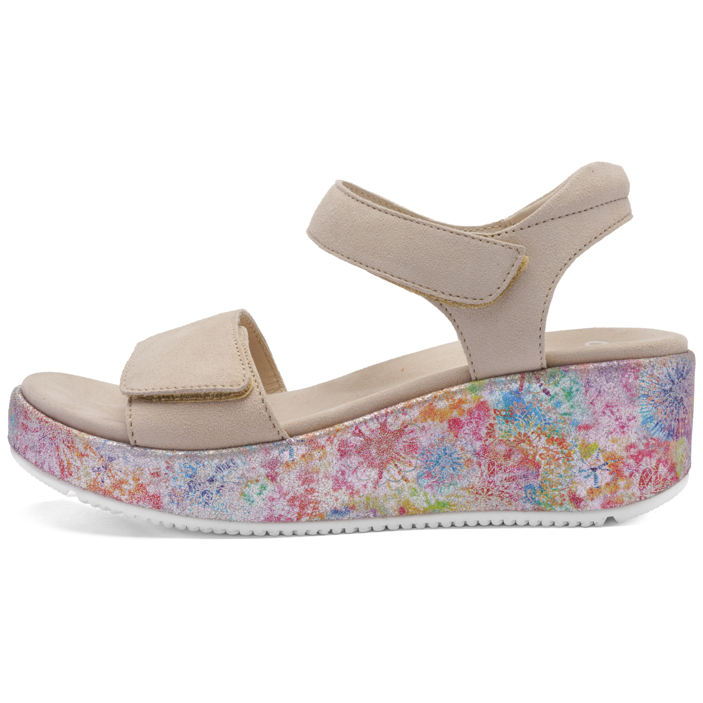 Ara Sandales compensées »RIMINI«  Sandale à brides, chaussure d'été avec fermetures velcro, largeur G
