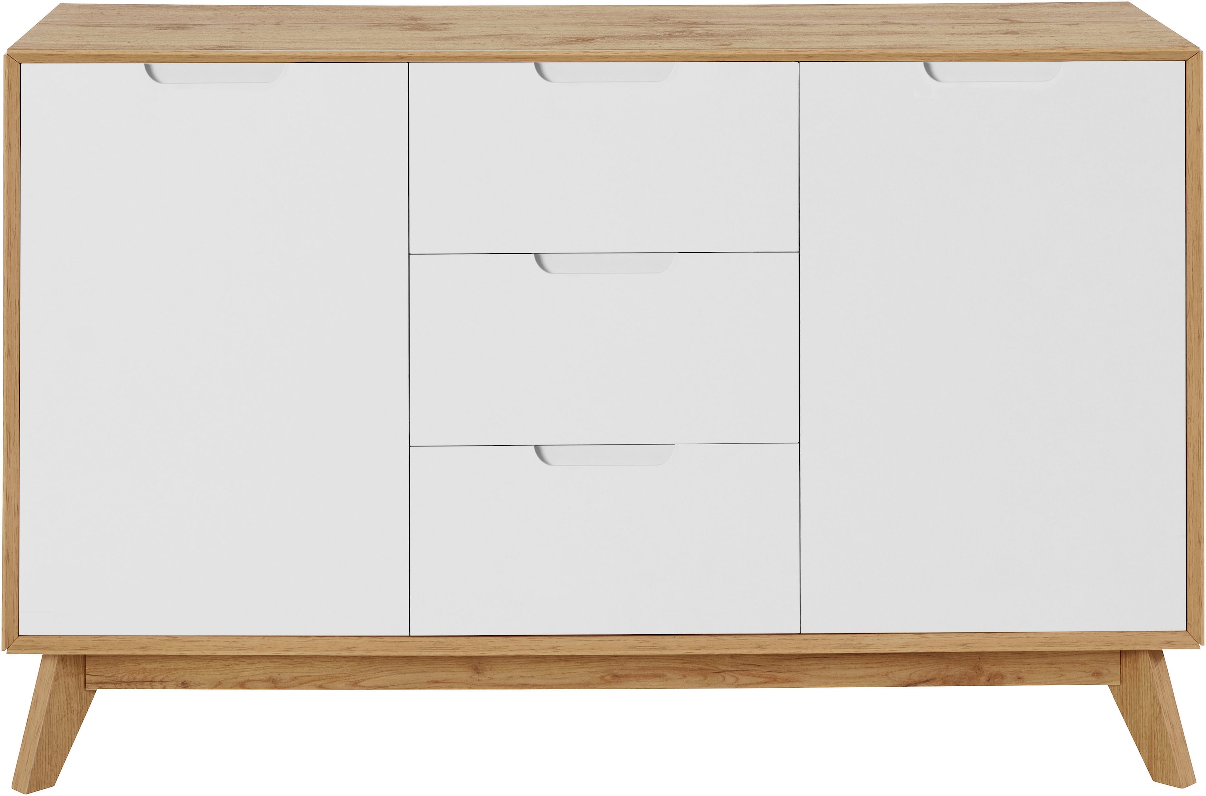 ♕ andas Sideboard »Pandrup«, mit 3 Schubkästen und 2 verstellbare  Einlegeböden, B:120 cm, H:75 cm versandkostenfrei auf