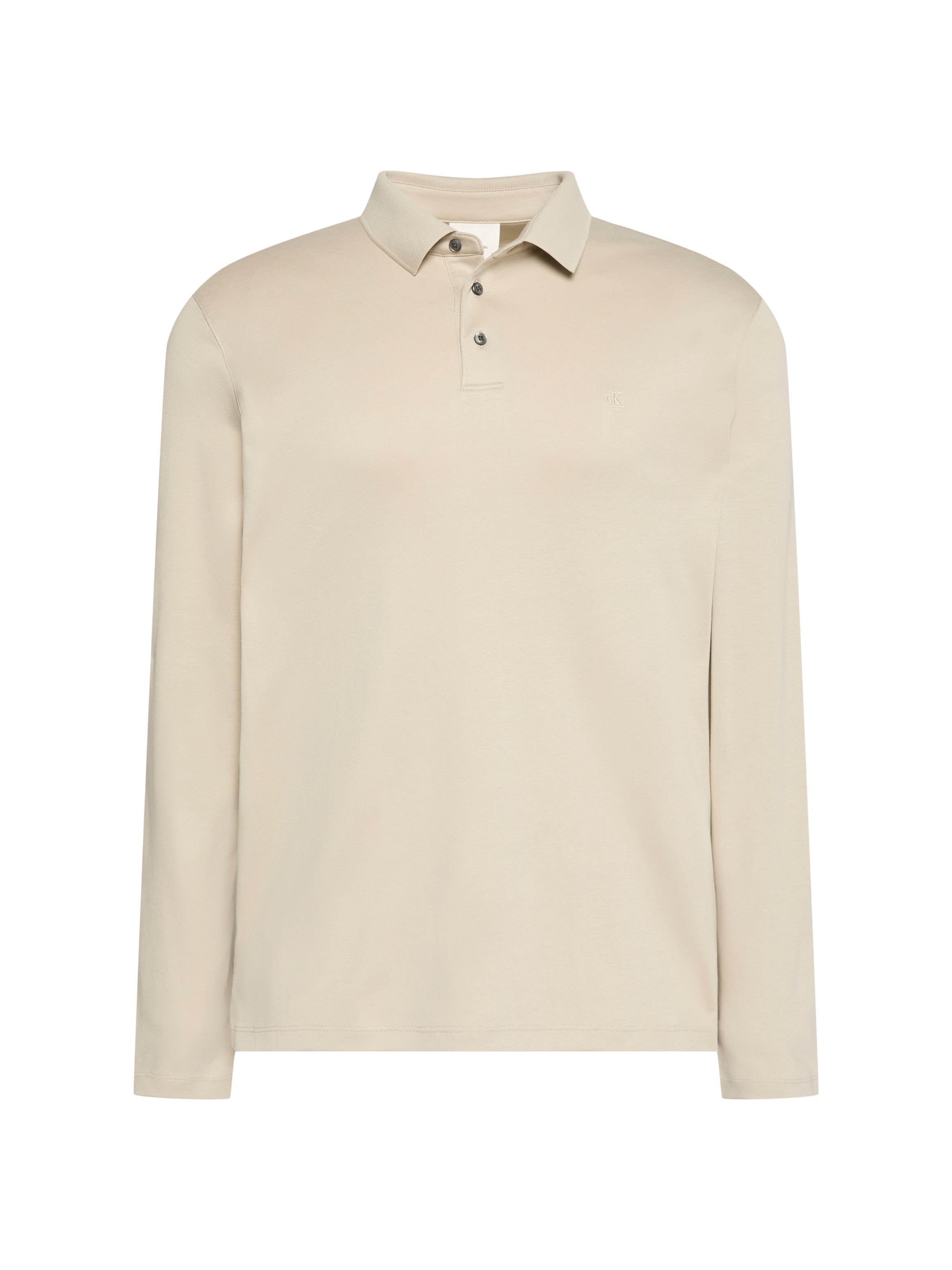 Calvin Klein Polo à manches longues »LS SUPIMA COTTON SOLID POLO« regular fit mit Rundhalsausschnitt