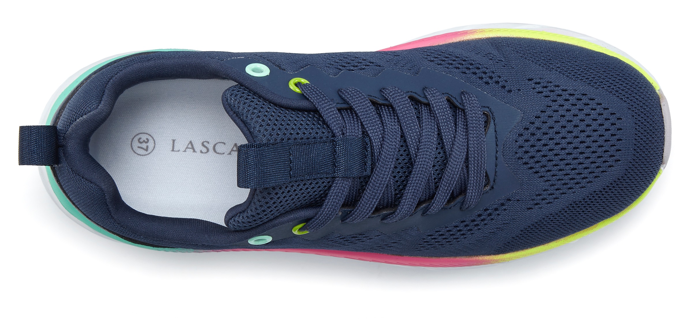LASCANA Sneakers »Textilschuh, Halbschuh, Turnschuhe,«  mit modischen Farbdetails VEGAN