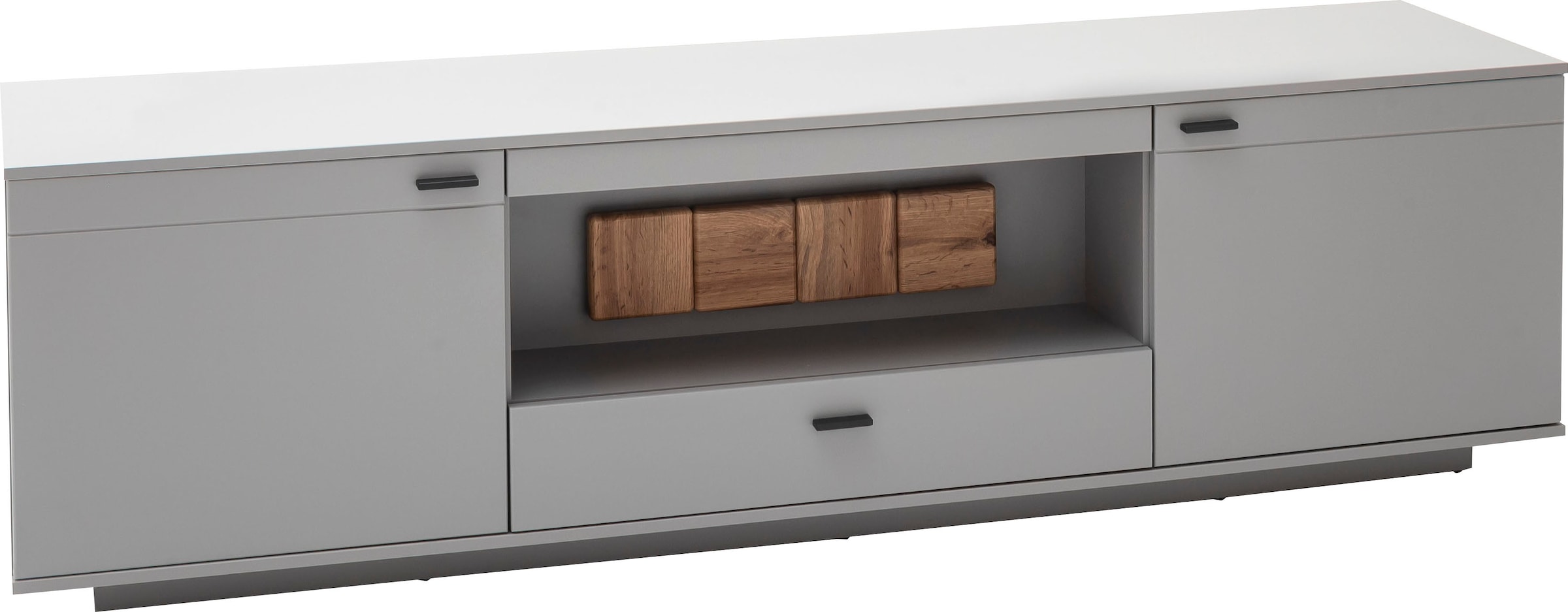 MCA furniture Lowboard »Zadar« TV Schrank für TV bis 80 Zoll, Arktis Grau, wahlweise mit Beleuchtung