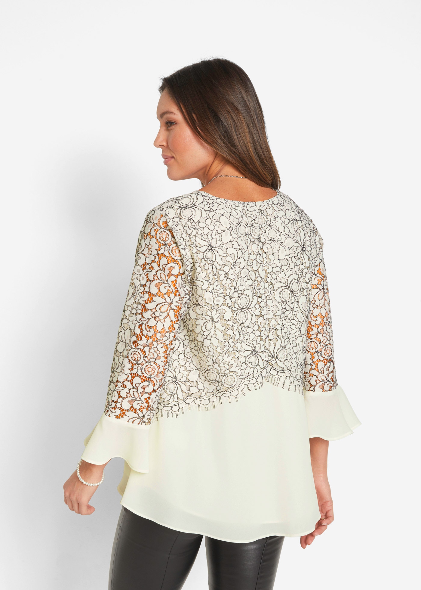 bonprix Tunika eleganter Stil für festliche Anlässe, mit modischem Spitzenbesatz