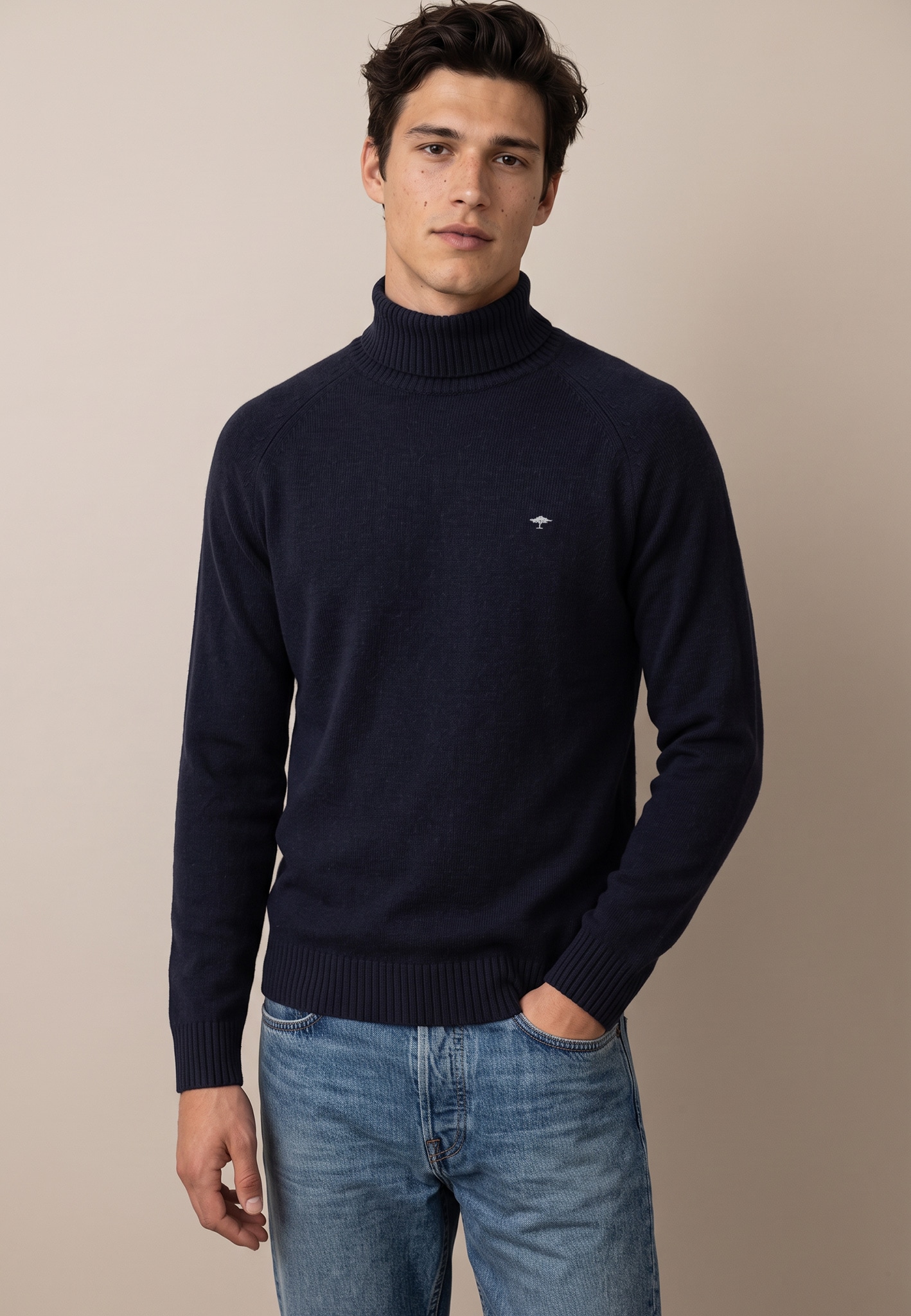 Image of FYNCH-HATTON Rollkragenpullover Raglanärmel, Kaschmiranteil