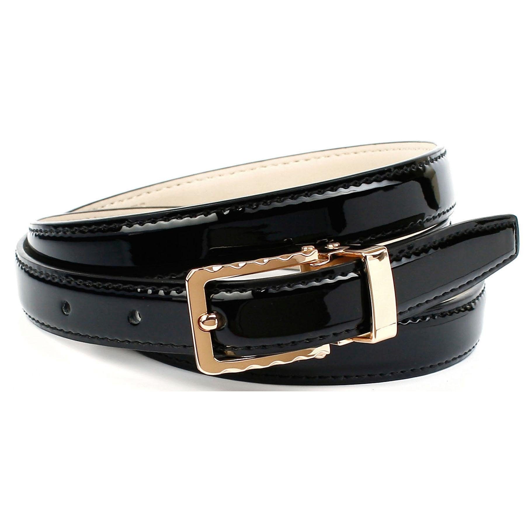 Image of Anthoni Crown Ledergürtel, in schmaler Form aus Lackleder, Ton in Ton Steppung bei Ackermann Versand Schweiz