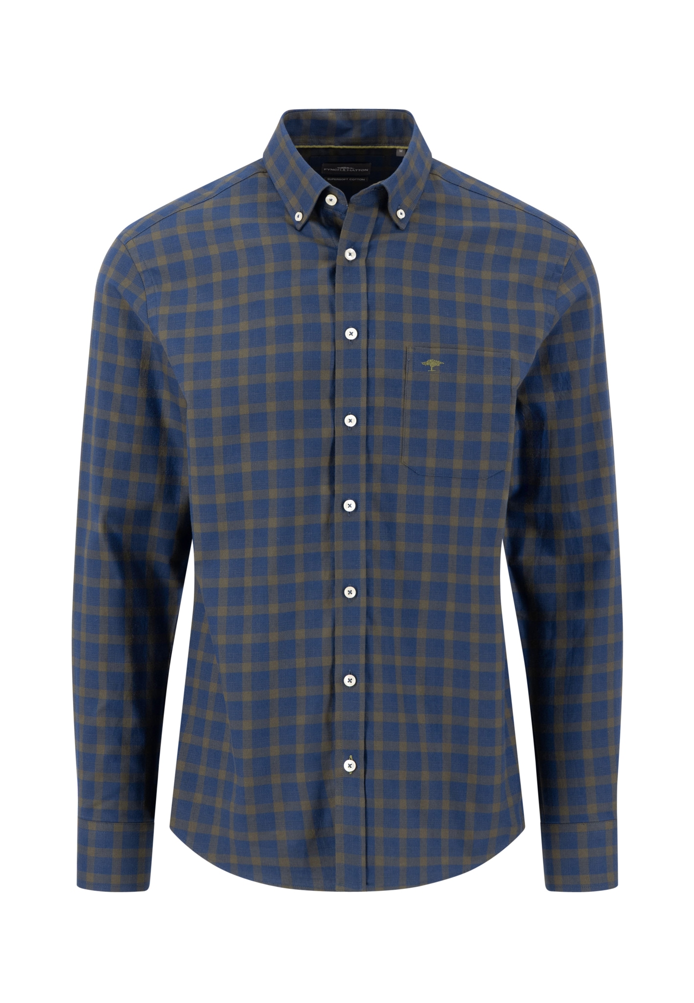 FYNCH-HATTON Chemise à carreaux mit Button-Down-Kragen