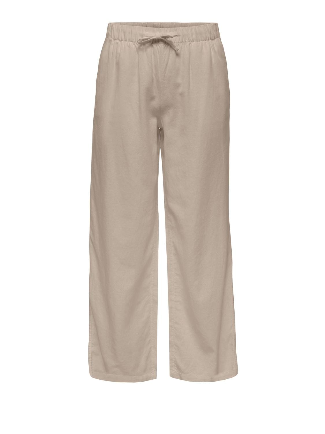 ONLY Jupe-culotte »ONLGOA MW LIN BL PULL-UP CULOTTE CC PNT«  mit Leinen