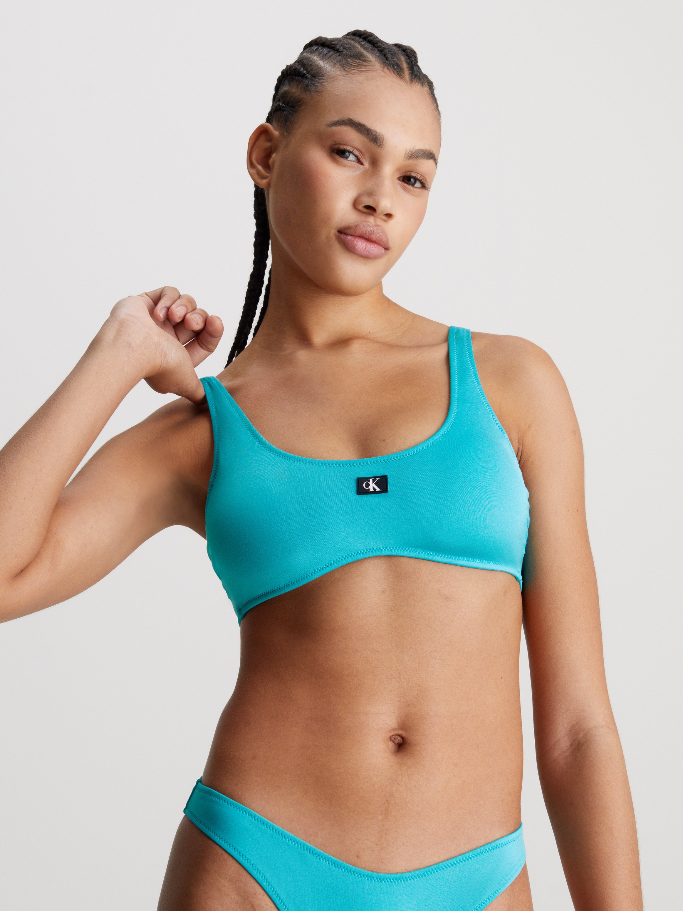 Calvin Klein Swimwear Bandeau-Bikini-Top »BRALETTE-RP«, mit Logodruck auf der Brust-Calvin Klein Swimwear 1