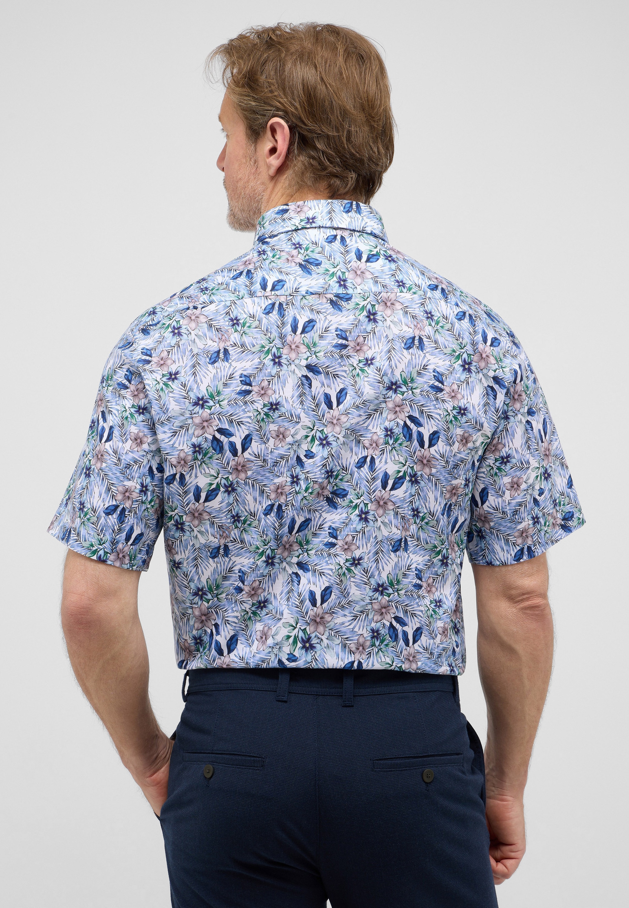 Eterna Kurzarmhemd »MODERN FIT« EASY IRON (bügelleicht)