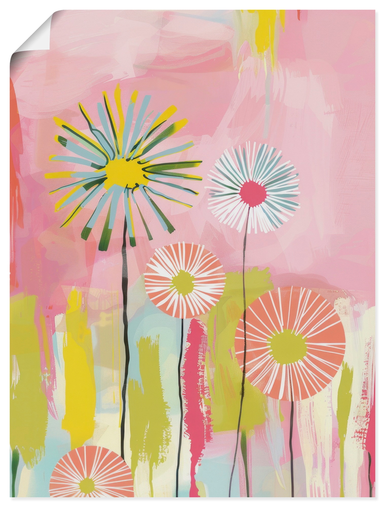 Image of Artland Wandbild "Zarte Töne" Blumenbilder 1 Stk. tlg. als Alubild, Leinwandbild, Poster, Wandaufkleber in verschied. Grössen