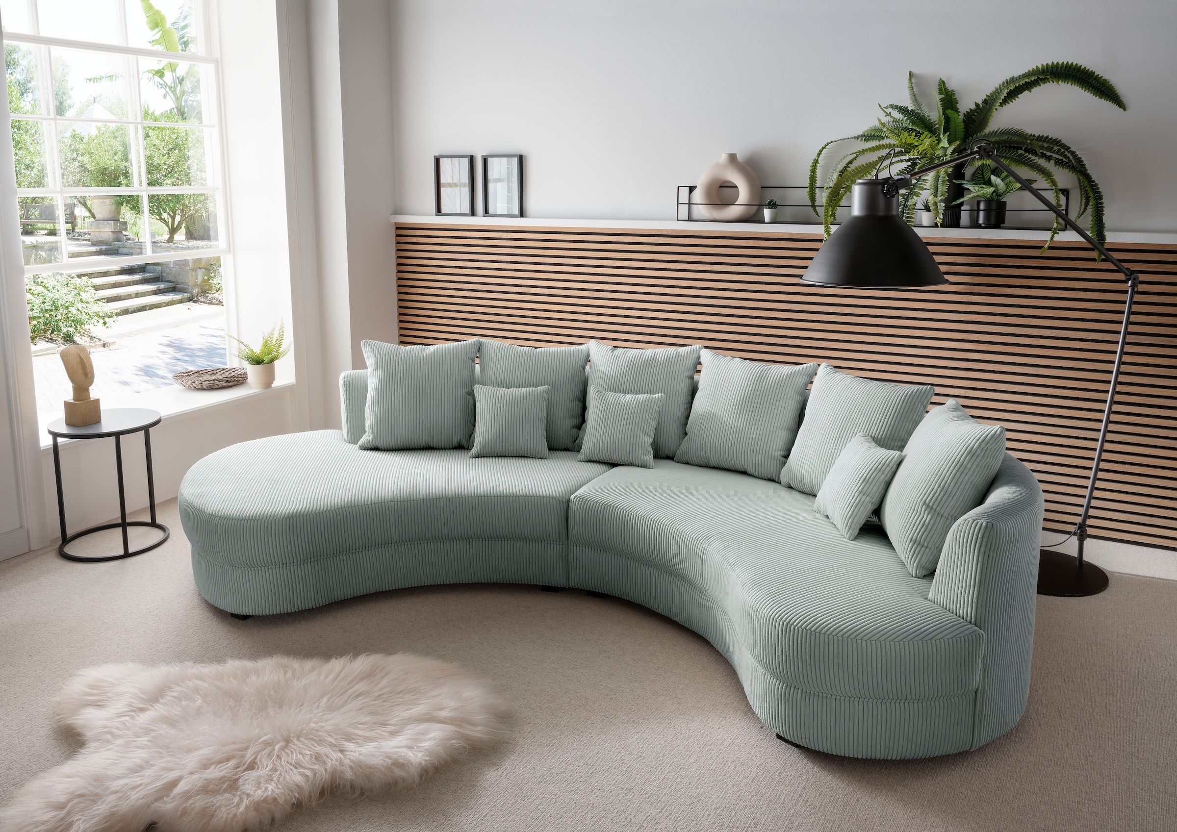 Image of Home affaire Ecksofa "Limoncello modern & bequem, organische Formensprache" zwei verschiedene Fussfarben wählbar