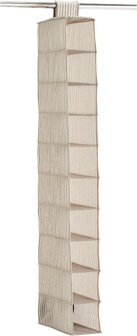 Zeller Present Allzweckkorb "Stripes" 10 Fächer, Vlies, beige