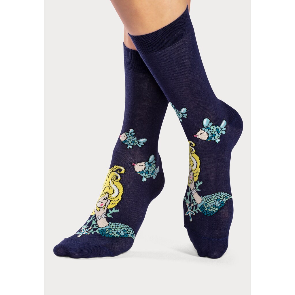 H.I.S Socken, (5 Paar), mit eingestrickten Motiven