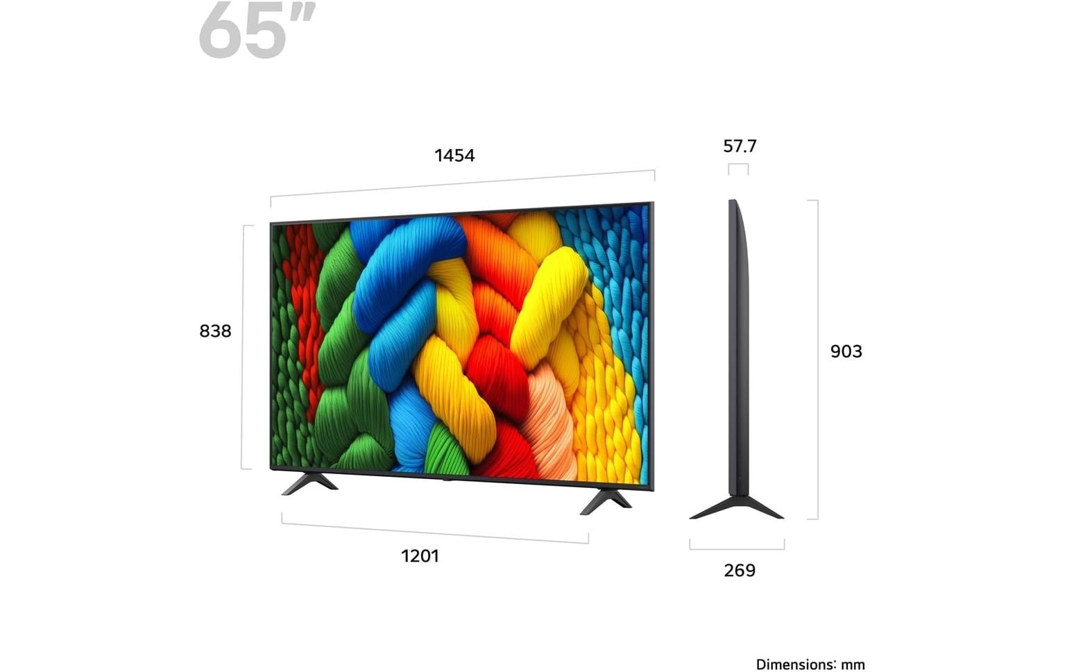 LG Téléviseur LCD-LED »65NANO80A6B« 165 cm/65 ″
