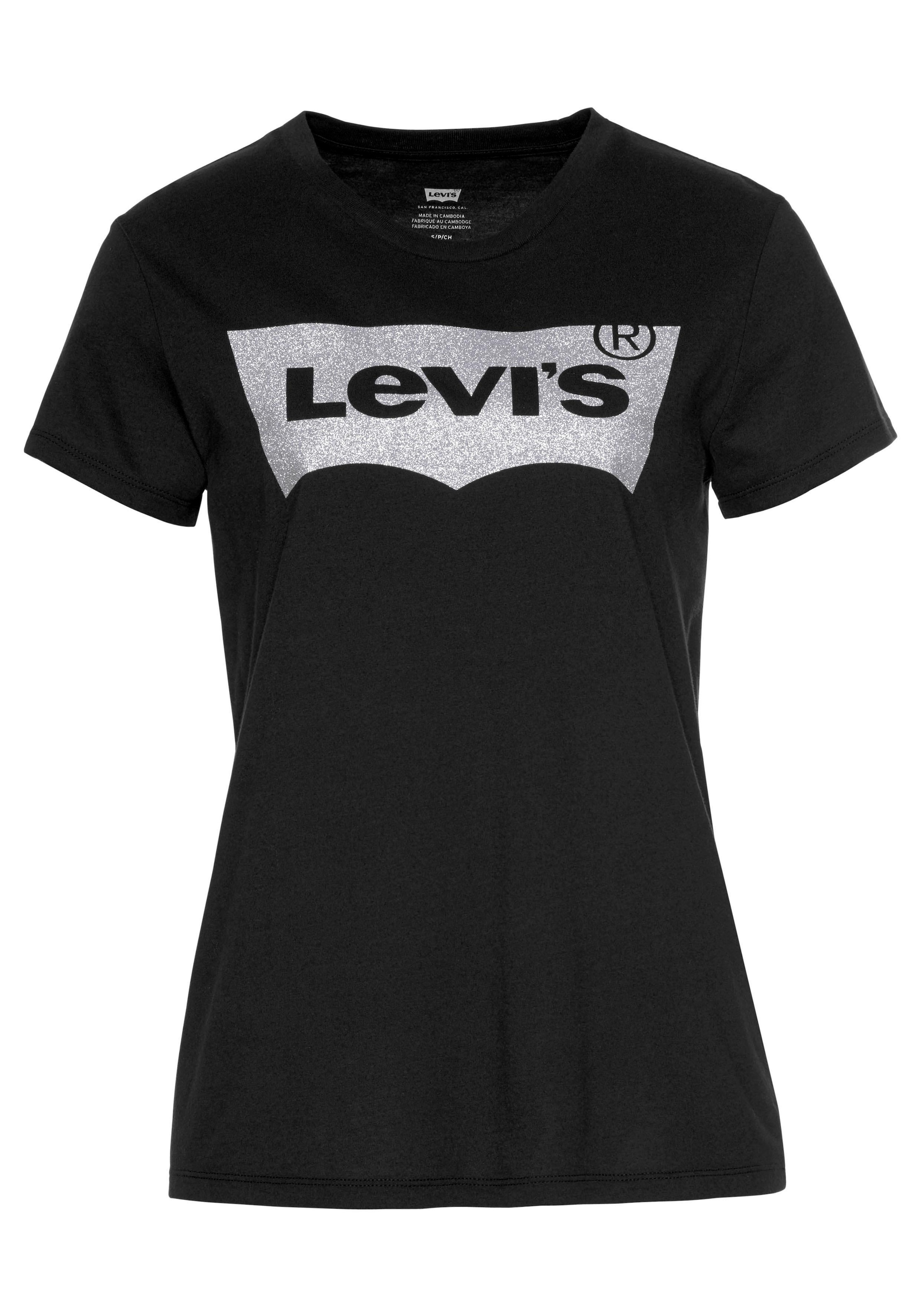 Levi's® Rundhalsshirt »THE PERFECT TEE«, mit Logo im Metallic-Holo Print