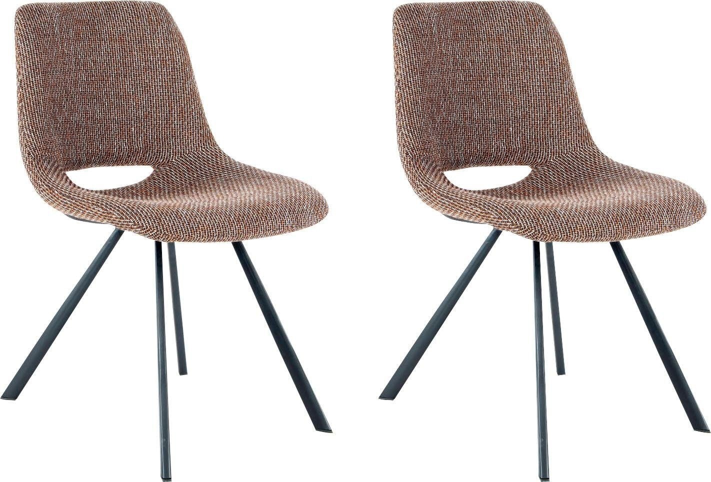 Kayoom Stuhl »Josephine 325 2er-Set , zeitloses Design, mit geometrischer Aussparung« (Set) 2 Stk.pflegeleicht, schlicht, weiche Polsterung für angenehmes Sitzgefühl