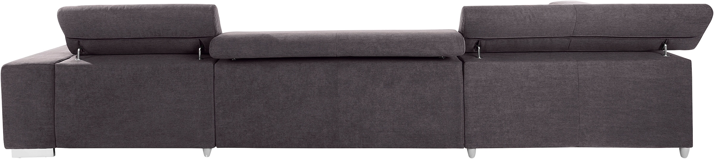 COTTA Wohnlandschaft »Orion U-Form, B: 409 cm« mit Kopfteilverstellung & 6 Nierenkissen