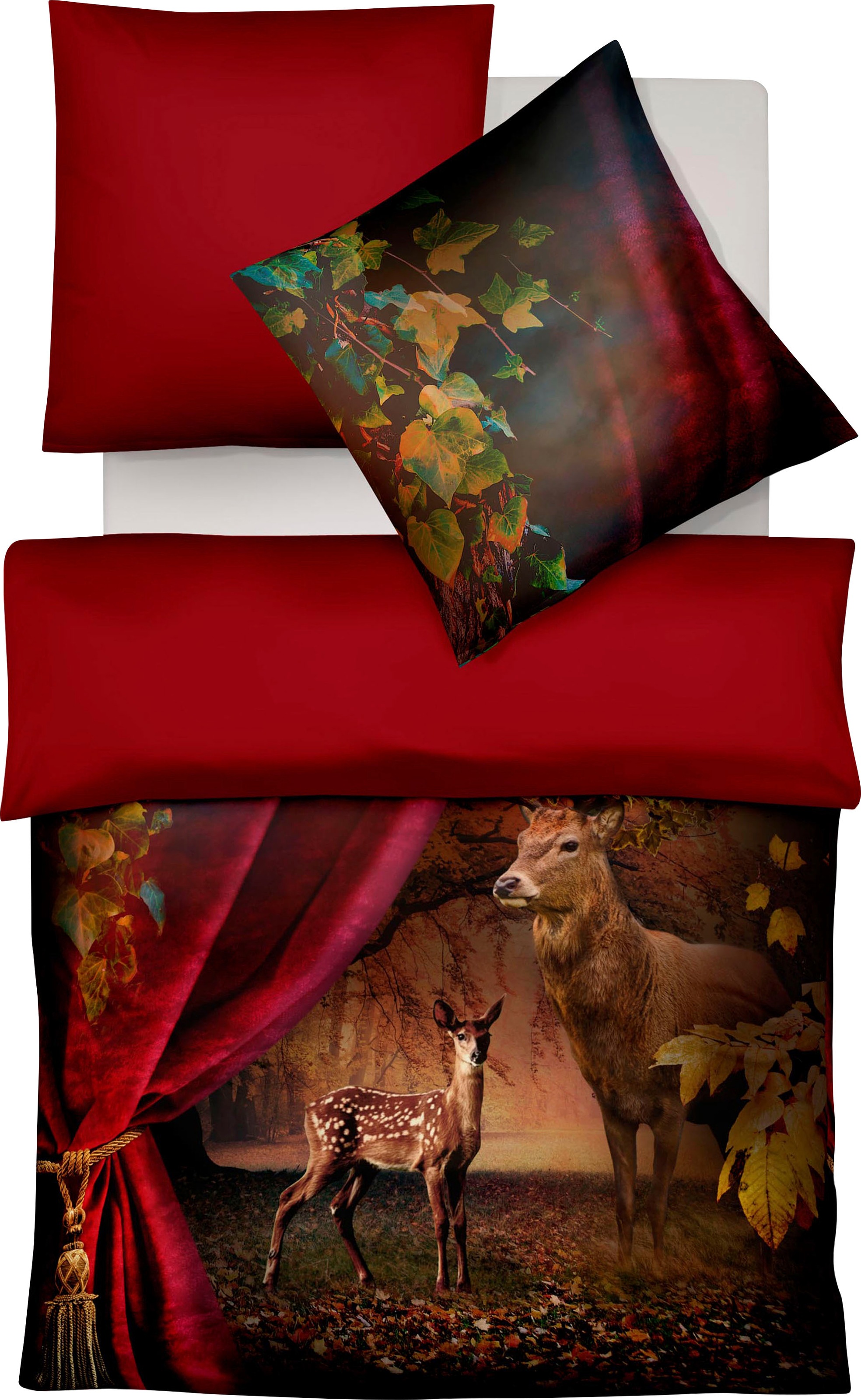 fleuresse Wendebettwäsche "Bed Art S 3759" 3 Stk. Mako Satin, Baumwolle, in Gr. 135x200, 155x220, 200x200cm