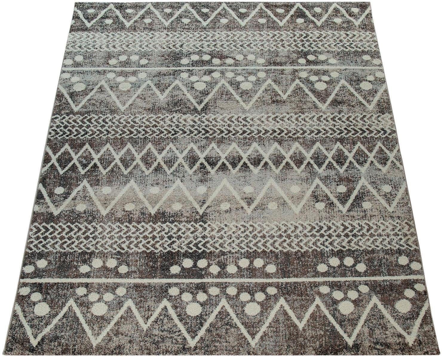 Image of Paco Home Teppich »Fulya 123«, rechteckig, 17 mm Höhe, Kurzflor mit Used-Look und abstraktem Design, Wohnzimmer bei Ackermann Versand Schweiz