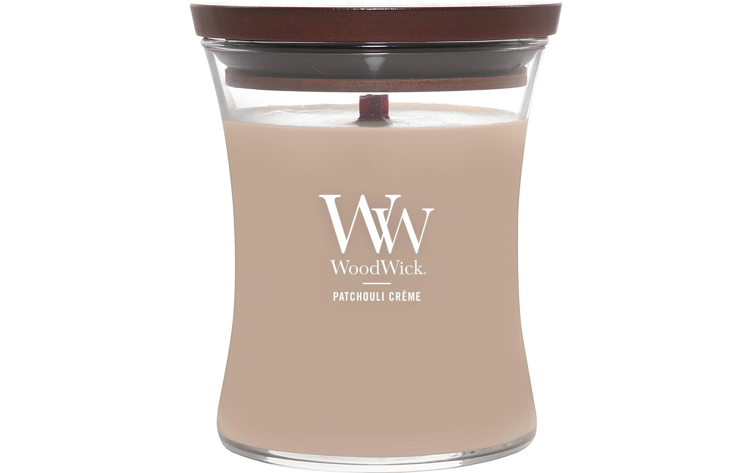 Woodwick Duftkerze »Patchouli Crème Medium Jar«