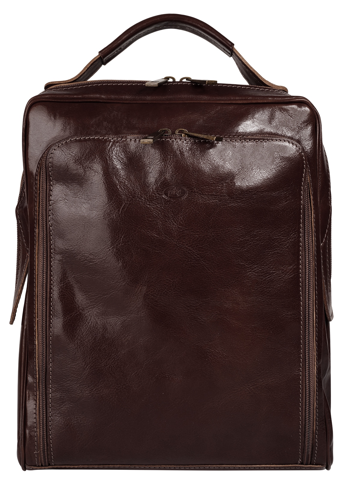 Image of Piké Cityrucksack "PIKÉ Damen echt Leder, Made in Italy" echt Leder, Made in Italy