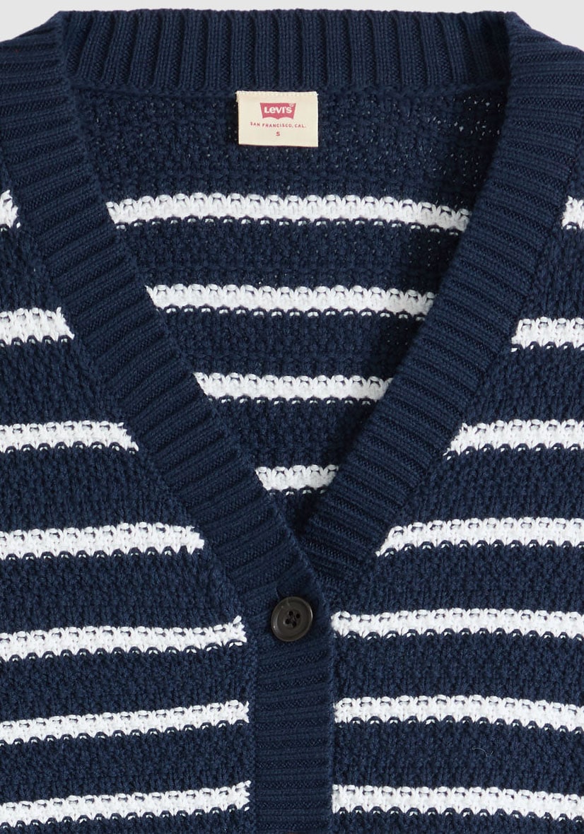 Levi's® Cardigan »SNOWFLAKE CARDIGAN« rayé, avec patte de boutonnage