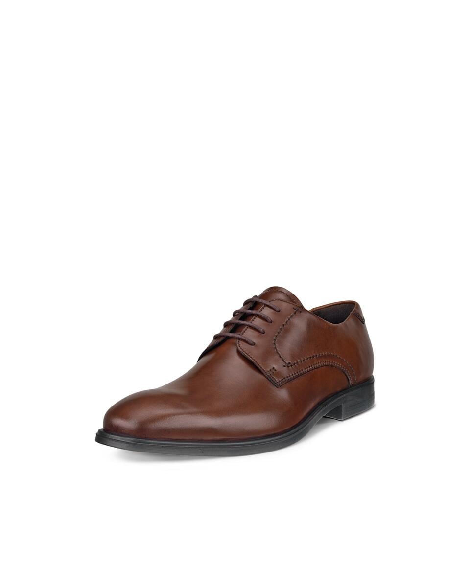 Ecco Schnürschuh »MELBOURNE«  mit seitlichen Nähten, Freizeitschuh, Halbschuh, Schnürschuh