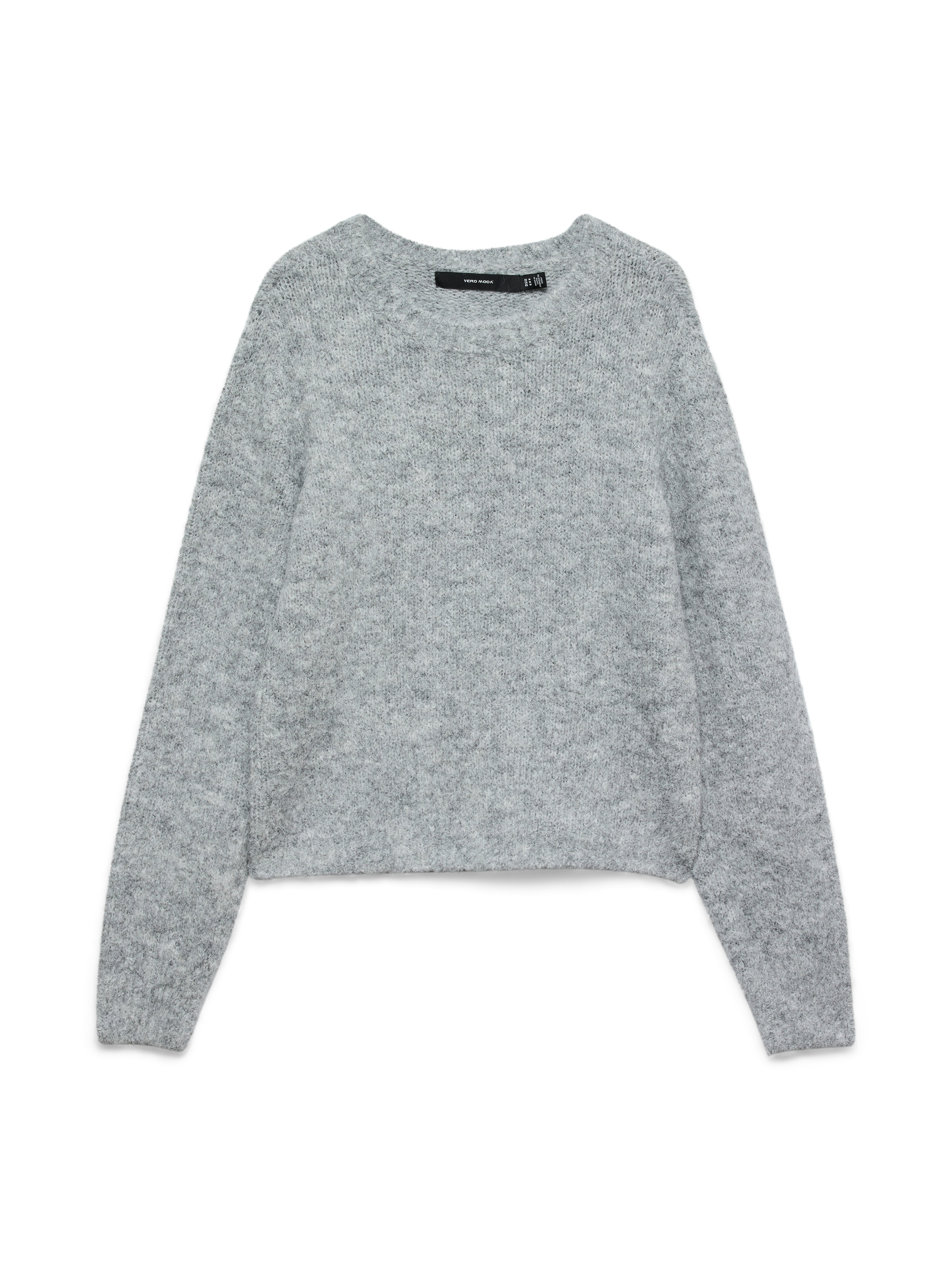 Vero Moda Pull en tricot »VMNOVAH LS O-NECK PULLOVER GA NOOS« Materialmix, regular fit