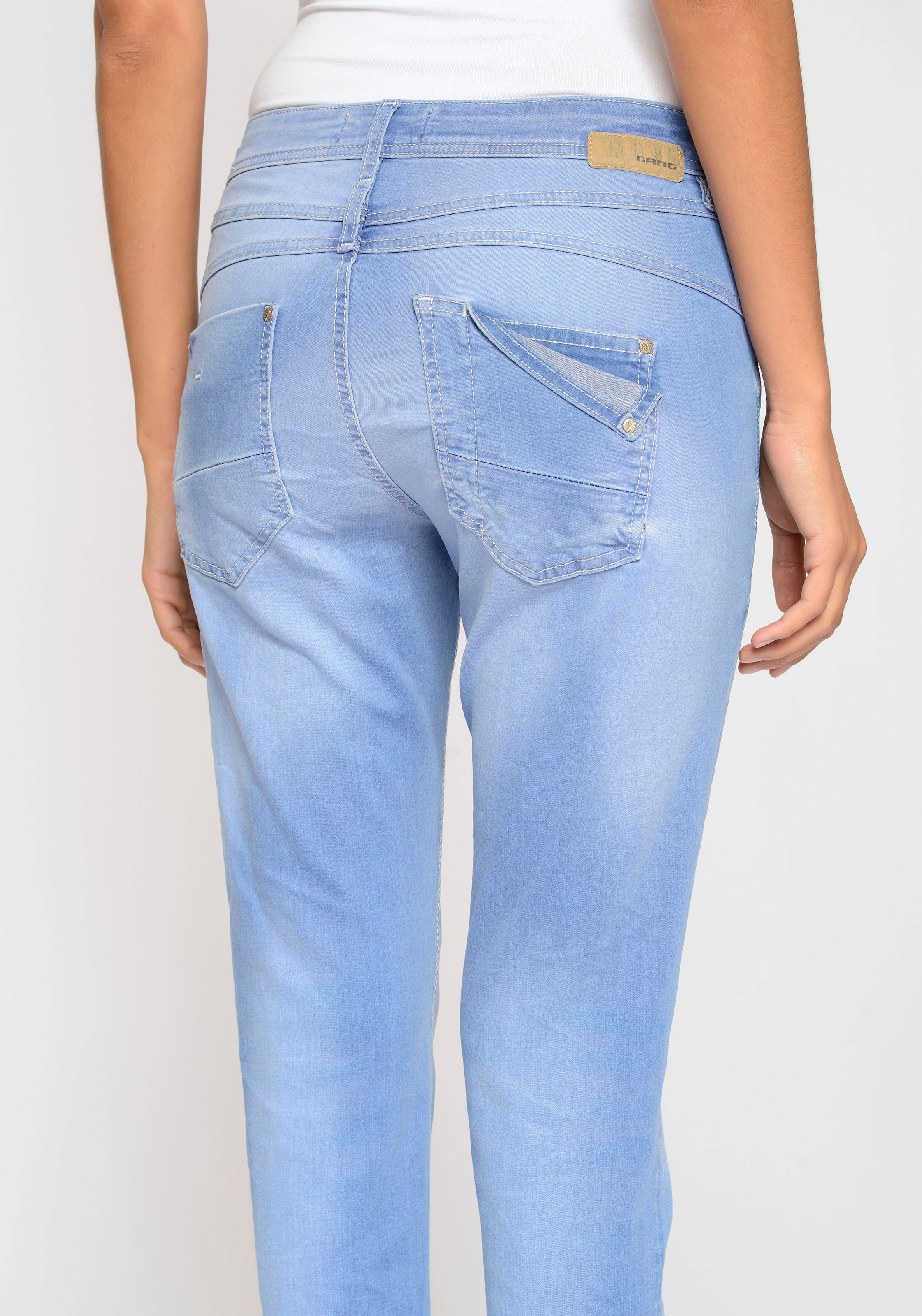 GANG Relax-fit-Jeans »94Amelie cropped«, mit doppelter Passe und doppelter, rechter Gesässtasche