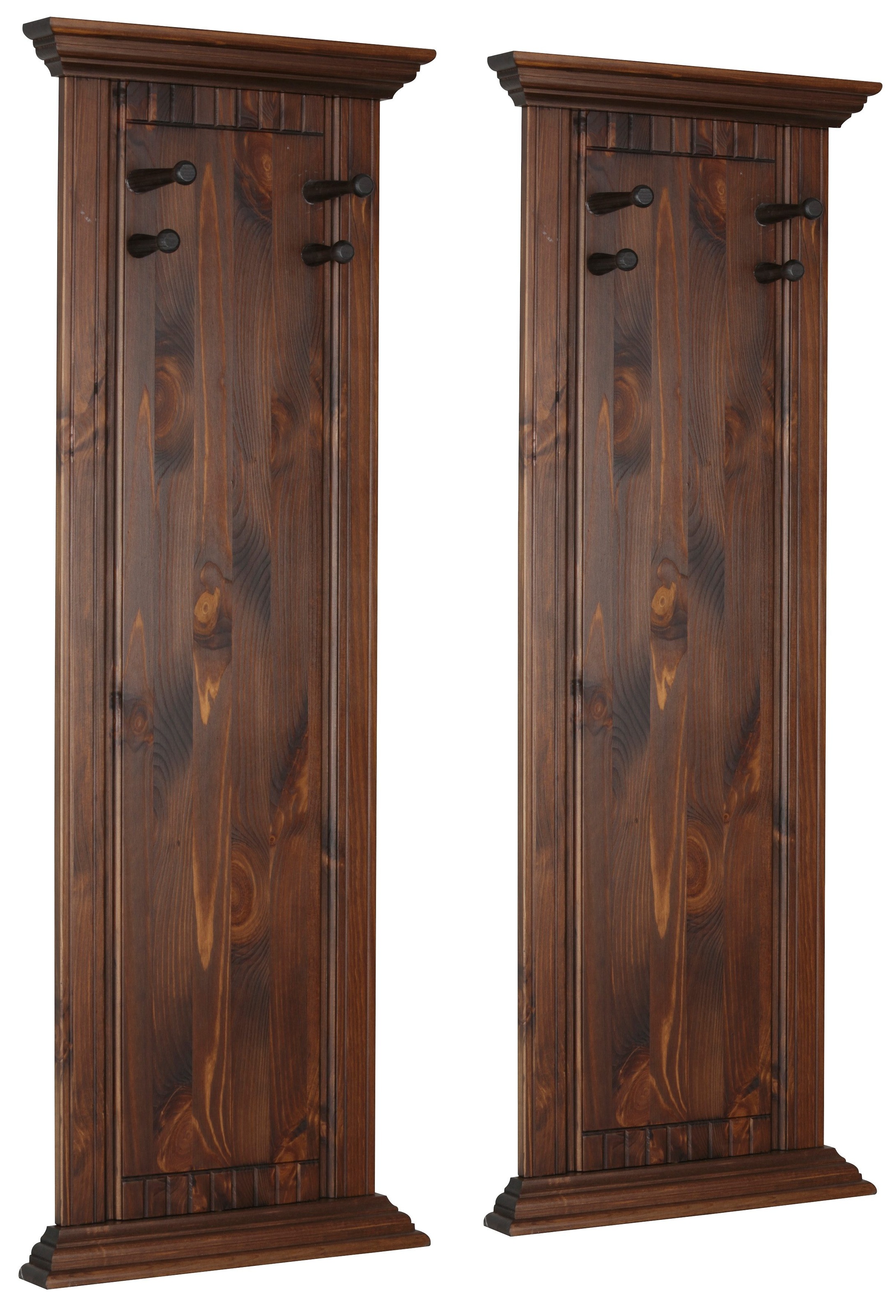 Image of GOODproduct Garderobenpaneel "Rustic" 2 Stk. tlg. (2 Stück), aus massiver Kiefer, mit dekorativen Fräsungen