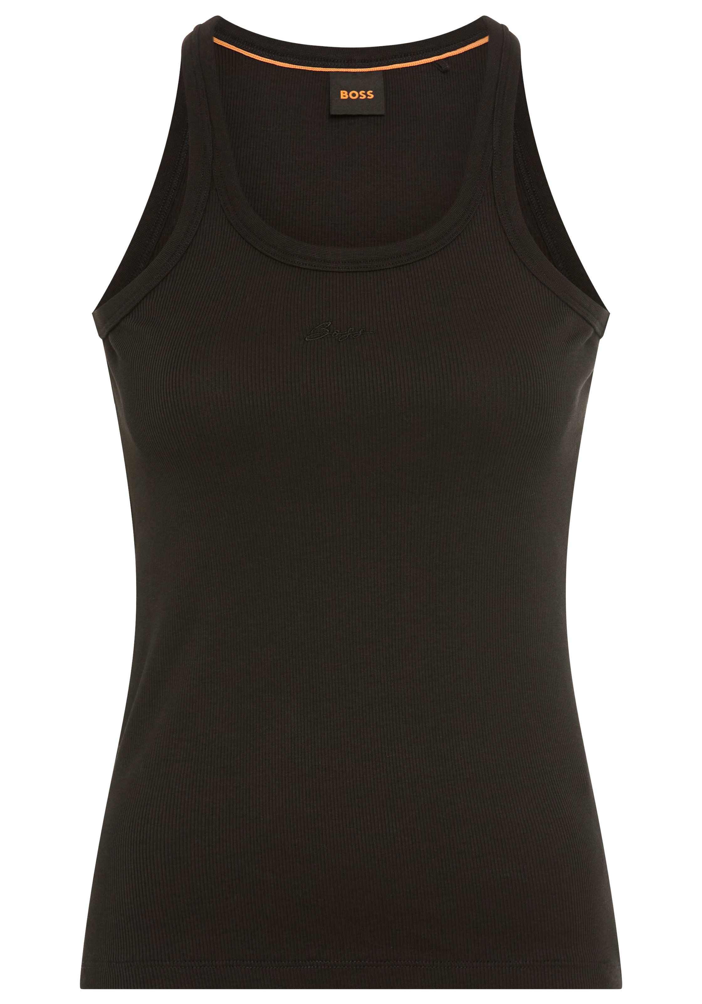 BOSS ORANGE Débardeur à côtes »Epetite Premium Damenmode« coupe slim avec broderie de logo