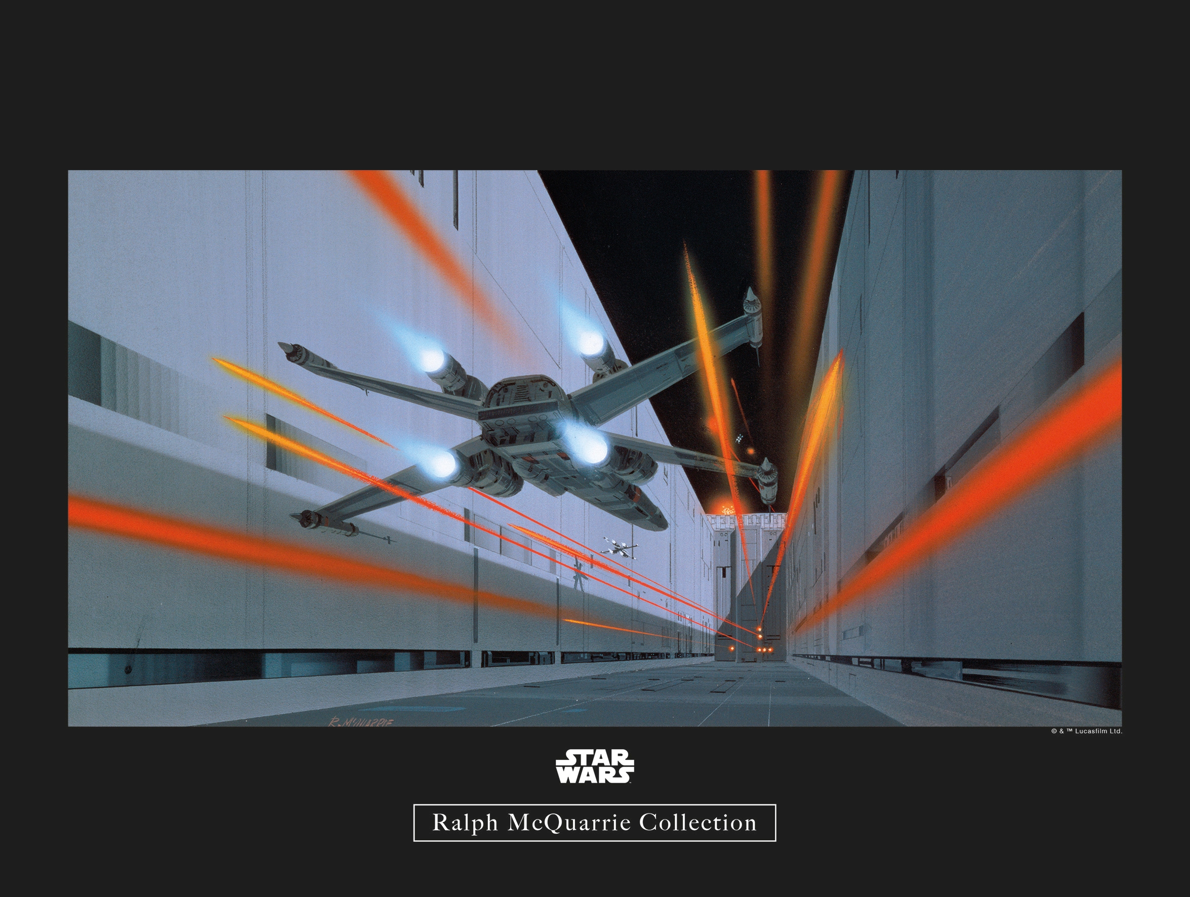 Image of Komar Bild "Star Wars Classic RMQ Death Star Trench" Star Wars 1 Stk. tlg. Wandbild zur Dekoration im Kinderzimmer - ohne Rahmen