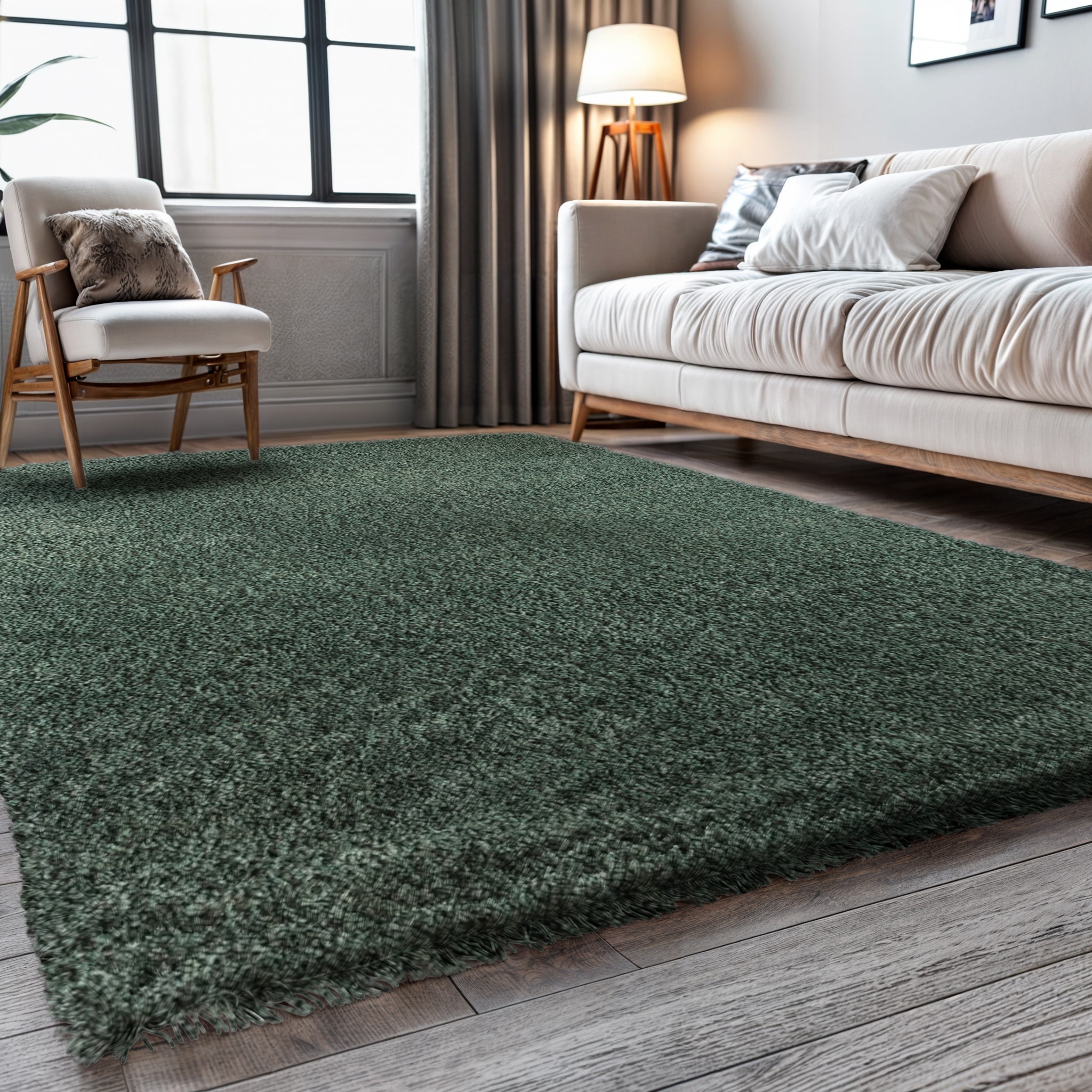 my home Hochflor-Teppich »Banji«, rechteckig, 37 mm Höhe, Uni Farben, weich und flauschig, auch als Läufer & in rund erhältlich