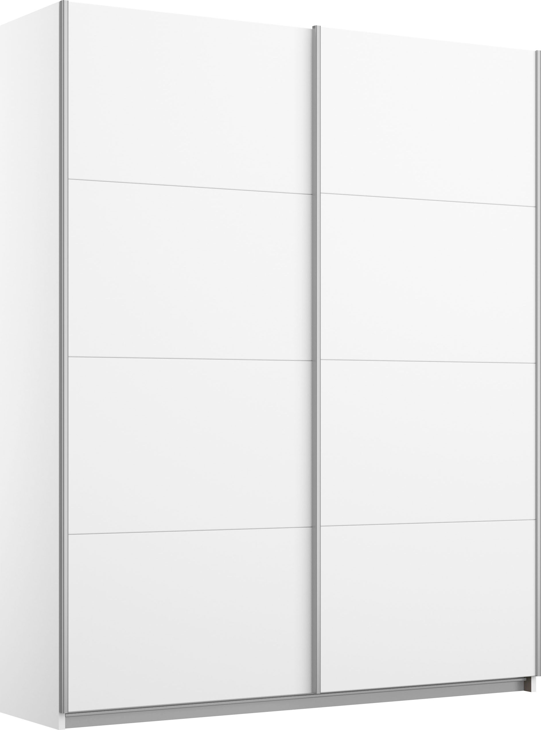 Image of GOODproduct Schwebetürenschrank "Kleiderschrank Schrank Garderobe Schlafzimmerschrank THANOS" 3 verschiedene Ausstattungen BASIC/CLASSIC/PREMIUM (inkl. SOFT-CLOSE), Optional mit Spiegel, Metall-Griffleisten alufarben MADE IN GERMANY