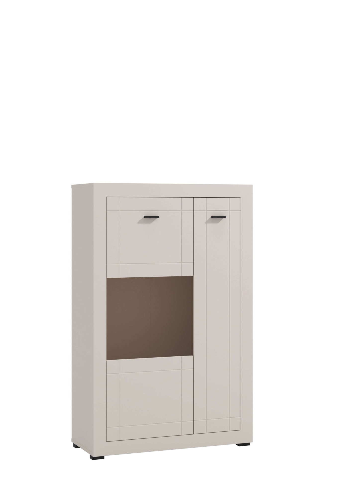 Home affaire Highboard »Warwick, Hochkommode, Vitrine, Glasvitrine, Kombi-Highboard« Modernes Highboard: Kaschmir-Dekor, 2 Türen, Heissfolienprägung