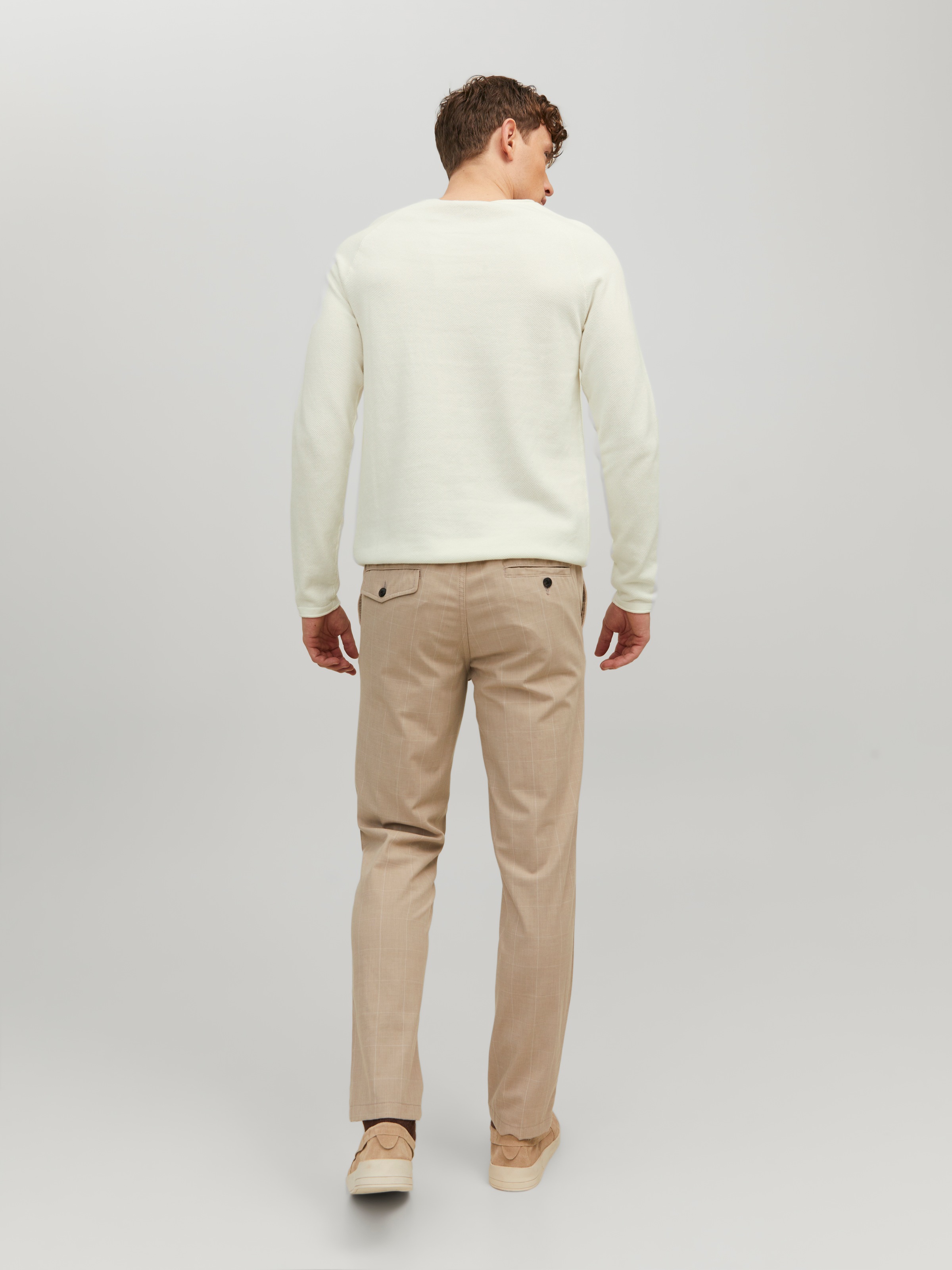 Jack & Jones Pull à col rond »JJEHILL Pullover mit angenehmem Tragegefühl« Modisch, schmal, Baumwolle, Rundhals