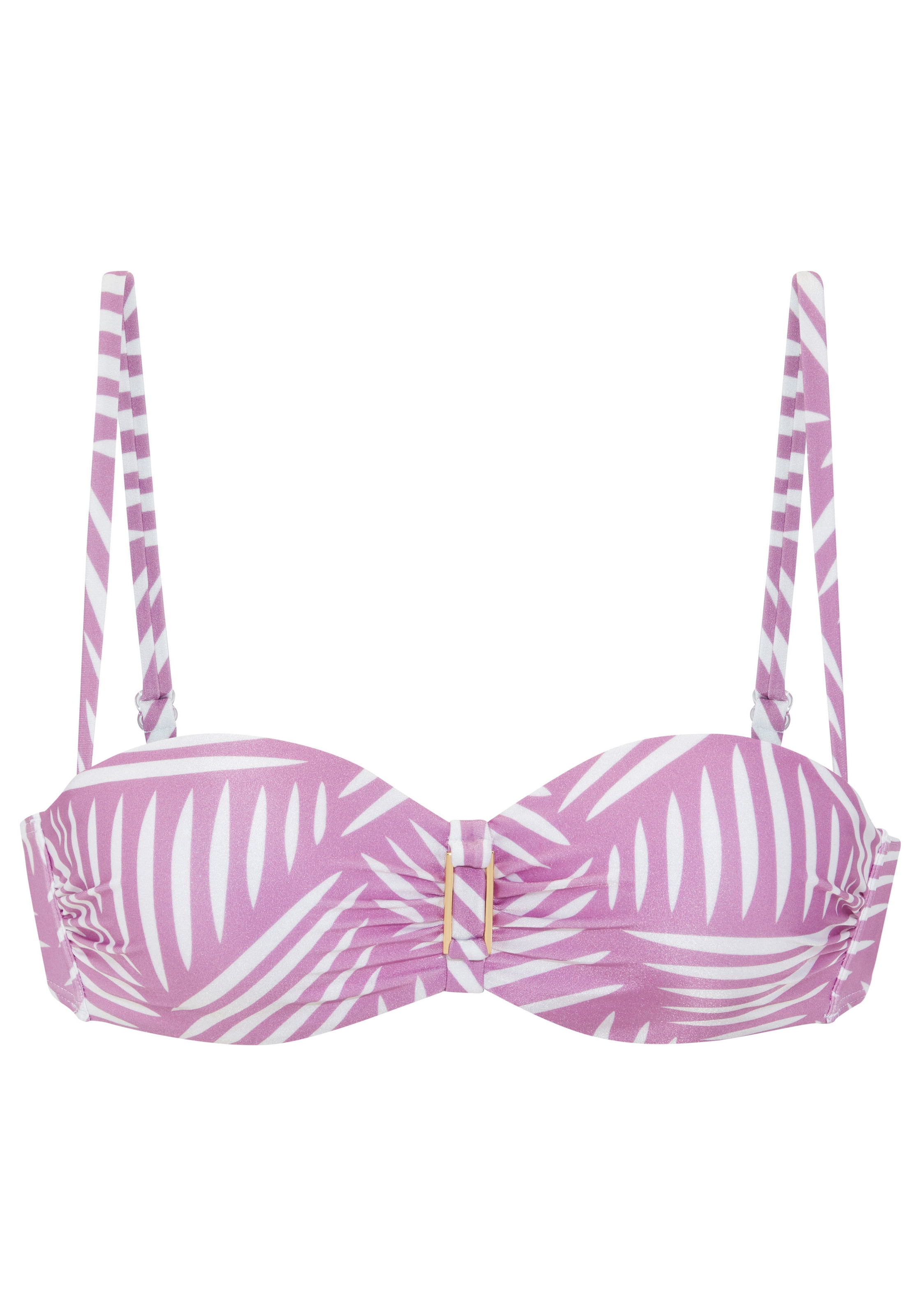 LASCANA Bügel-Bandeau-Bikini-Top »Liv« Mit goldfarbener Schnalle