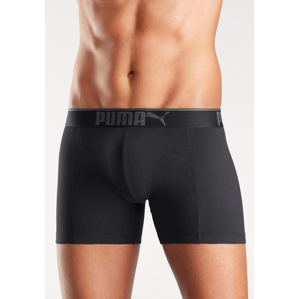PUMA Boxershorts »Lifestyle Sueded Cotton Boxer 3P«, (Packung, 3 St.)
