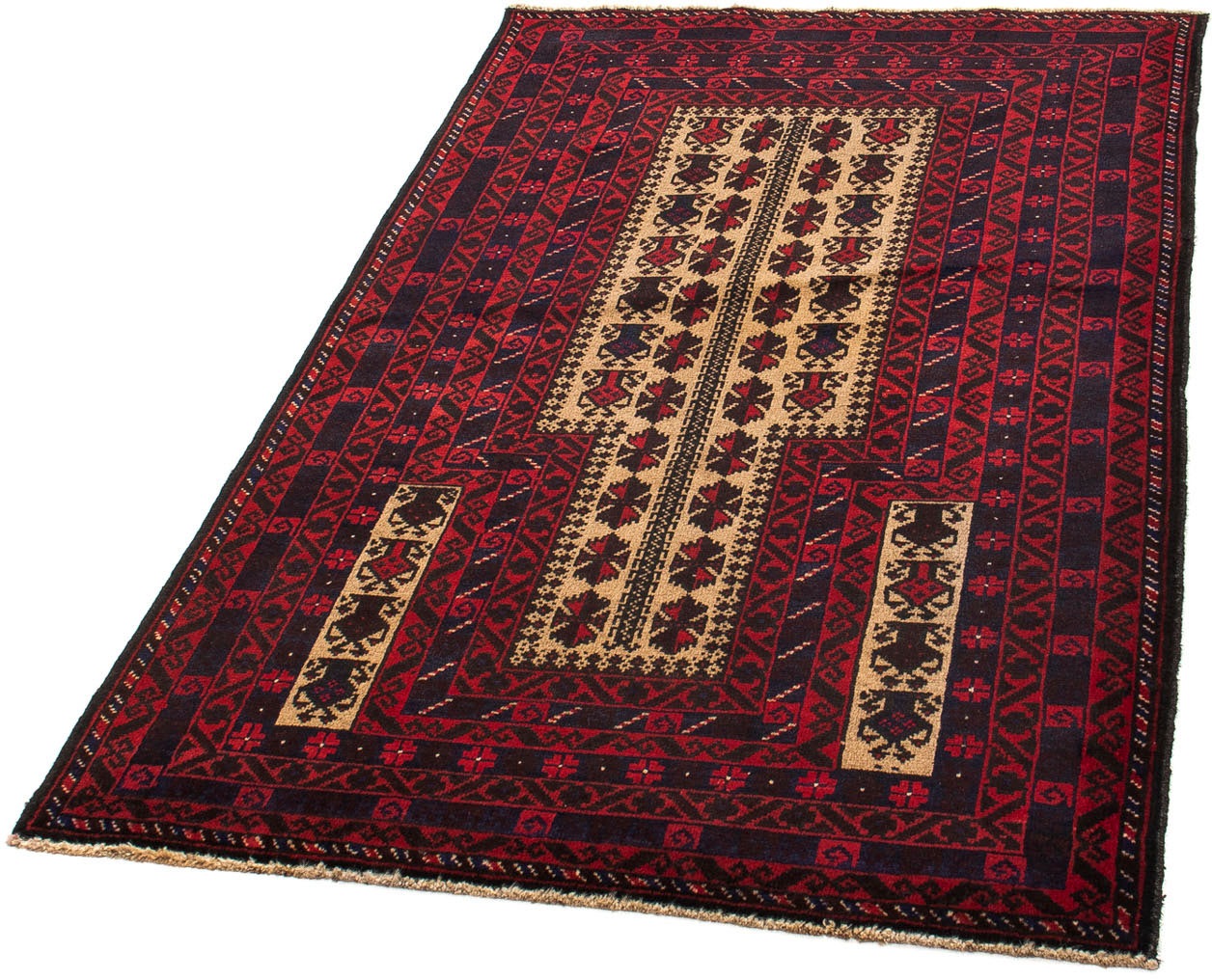 Image of morgenland Orientteppich »Belutsch - 145 x 89 cm - rot«, rechteckig, 8 mm Höhe, Wohnzimmer, Handgeknüpft, Einzelstück mit Zertifikat bei Ackermann Versand Schweiz