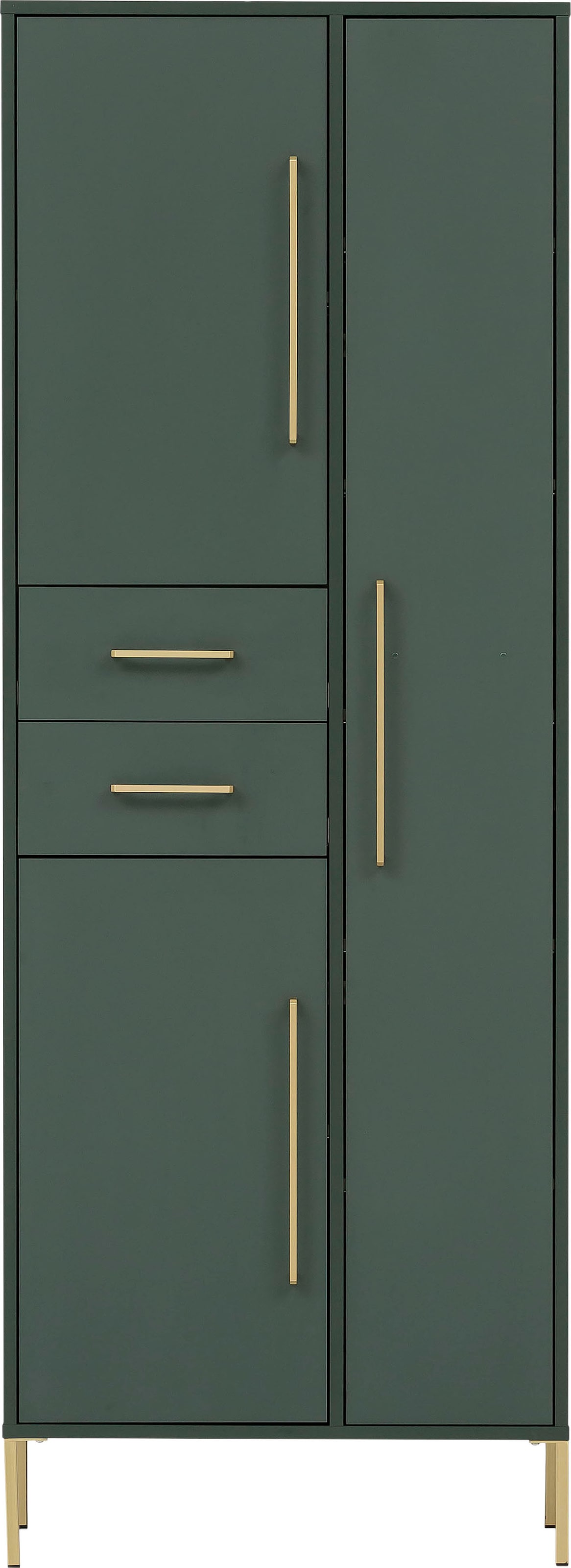 Image of welltime Garderobenschrank "Kent mit goldfarbenen Griffen" Breite 67,1 cm, made in Germany
