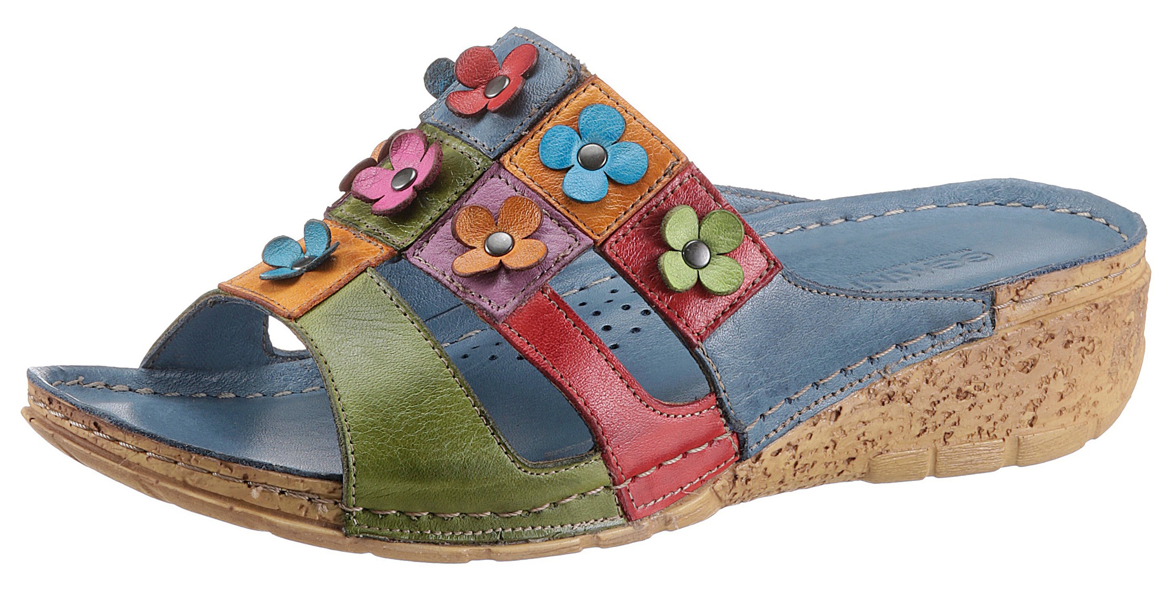 Image of Gemini Pantolette »Kitty«, mit bunter Blüten-Verzierung bei Ackermann Versand Schweiz