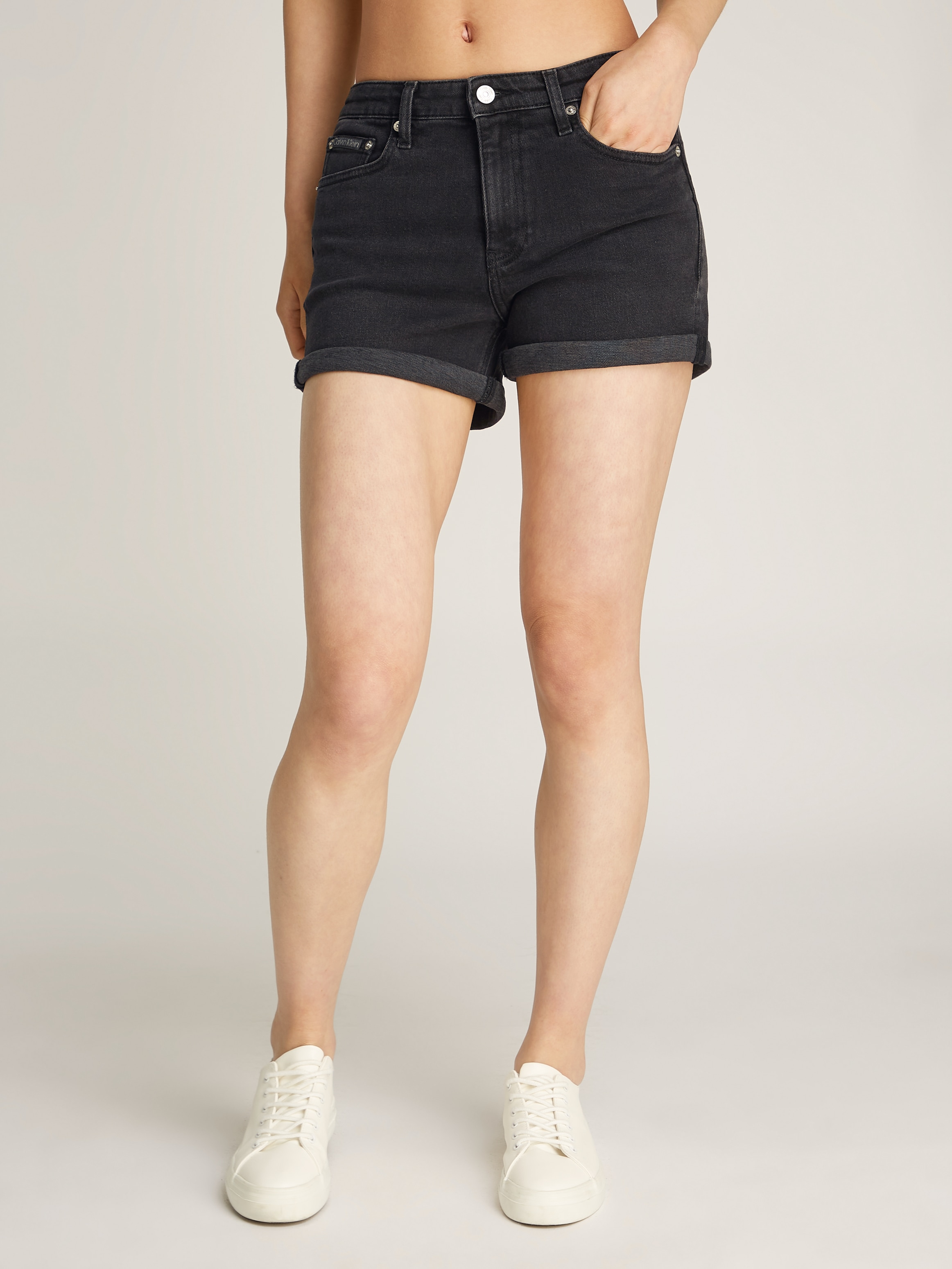 Image of Calvin Klein Shorts "MID RISE SHORT" mit Umschlagsaum