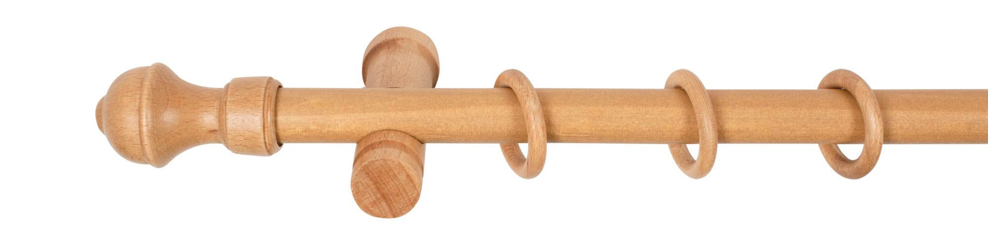 SN DECO GROUP Gardinenstange »Ares« 1 läufig-läufig Fixmass 28 mm, Holz, verschiedene Längen und Farben, Komplettset