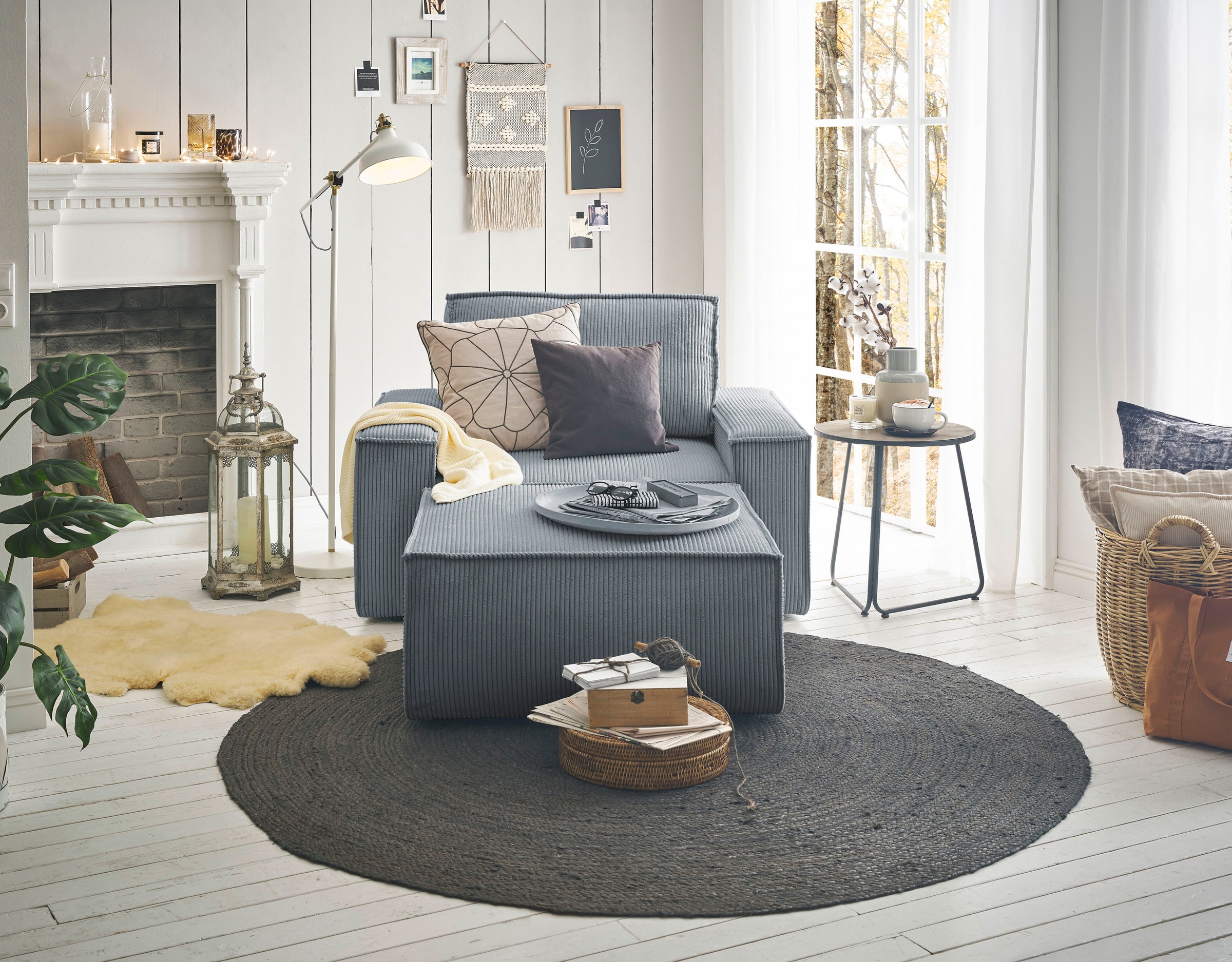 GOODproduct Fauteuil »SHERWOOD« Loveseat und Hocker im Set, passend zur Polster-Serie SHERWOOD