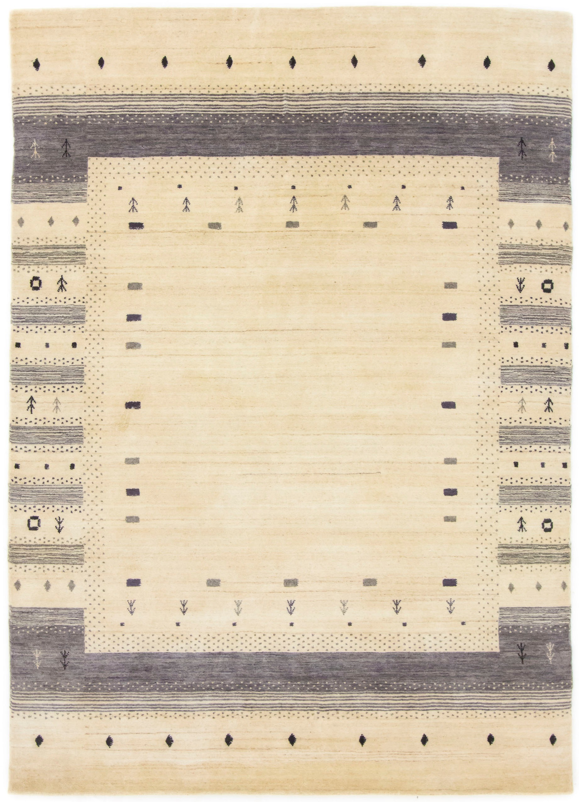 Image of carpetfine Wollteppich »Gabbeh Vivi«, rechteckig, 15 mm Höhe, reine Wolle, Sehr weicher Flor, Wohnzimmer bei Ackermann Versand Schweiz