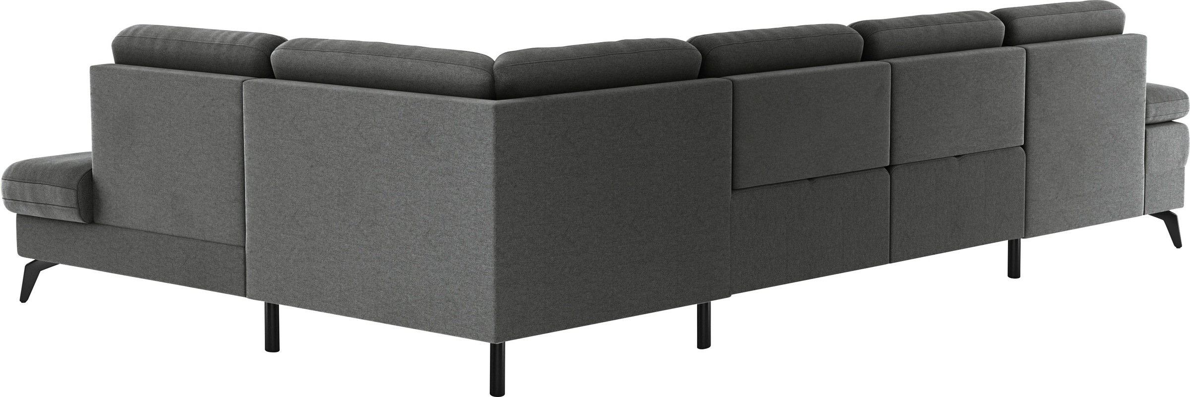 sit&more Wohnlandschaft »Morris U-Form, inkl. Sitztiefenverstellung«, wahlweise mit Armteilverstellung, Bettfunktion & Bettkasten