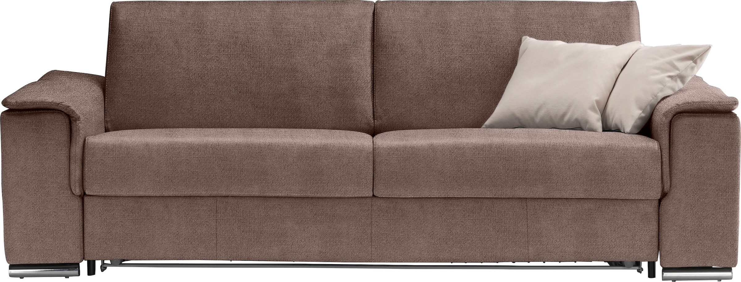 Egoitaliano 2,5-Sitzer »Cecilia, modern und elegant mit erstklassigem Sitzkomfort« mit verchromten Metallfüssen