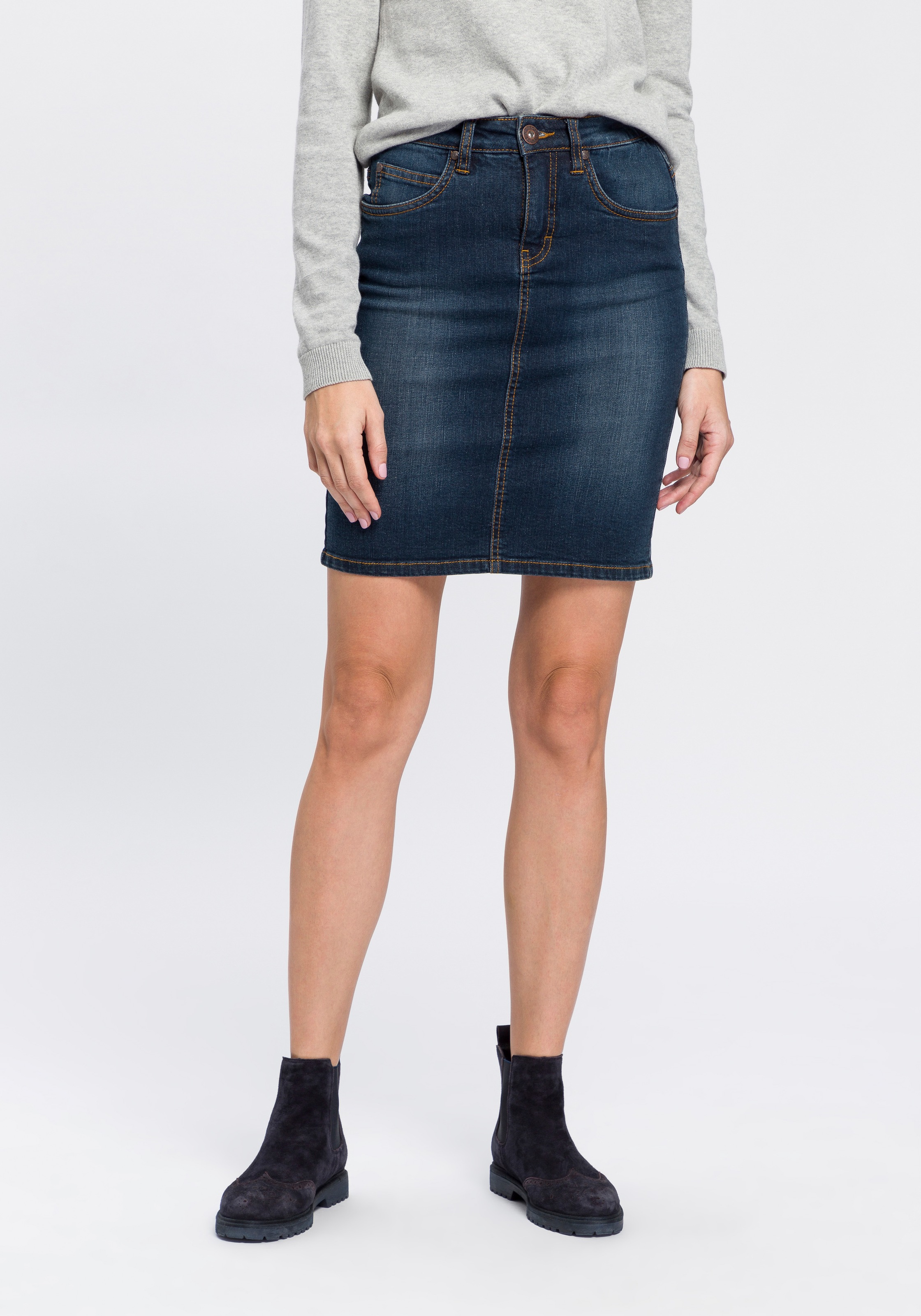 Image of Arizona Jeansrock »Svenja - Bund mit seitlichem Gummizugeinsatz« bei Ackermann Versand Schweiz