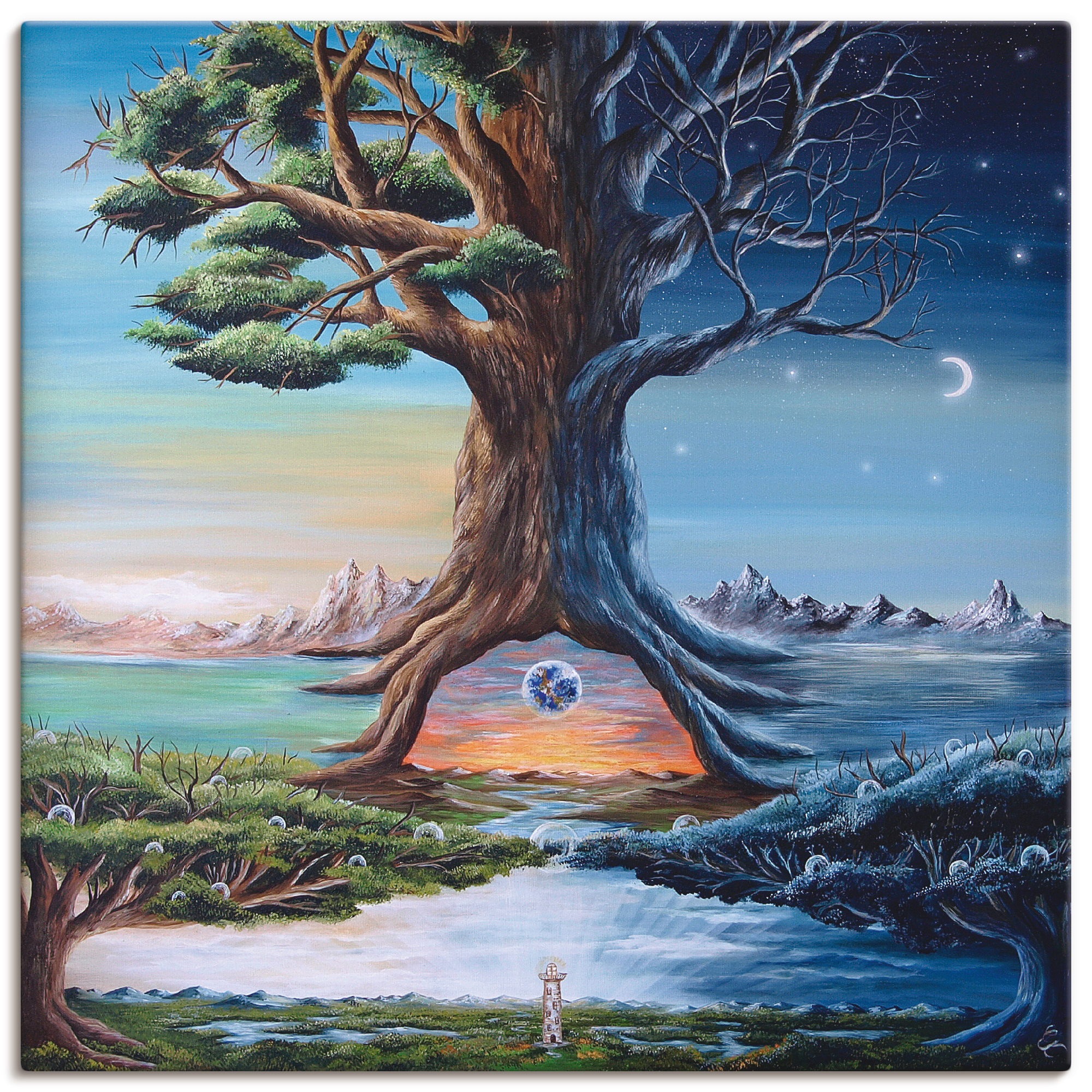 Image of Artland Wandbild »Zwischenwelten«, Landschaften, (1 St.), in vielen Grössen & Produktarten - Alubild / Outdoorbild für den Aussenbereich, Leinwandbild, Poster, Wandaufkleber / Wandtattoo auch für Badezimmer geeignet bei Ackermann Versand Schweiz