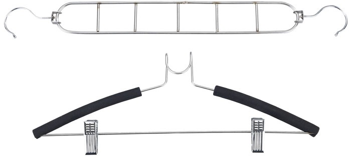 Image of WENKO Kleiderbügel, (Set, 4 tlg.), platzsparendes Kleiderbügelsystem aus Edelstahl bei Ackermann Versand Schweiz